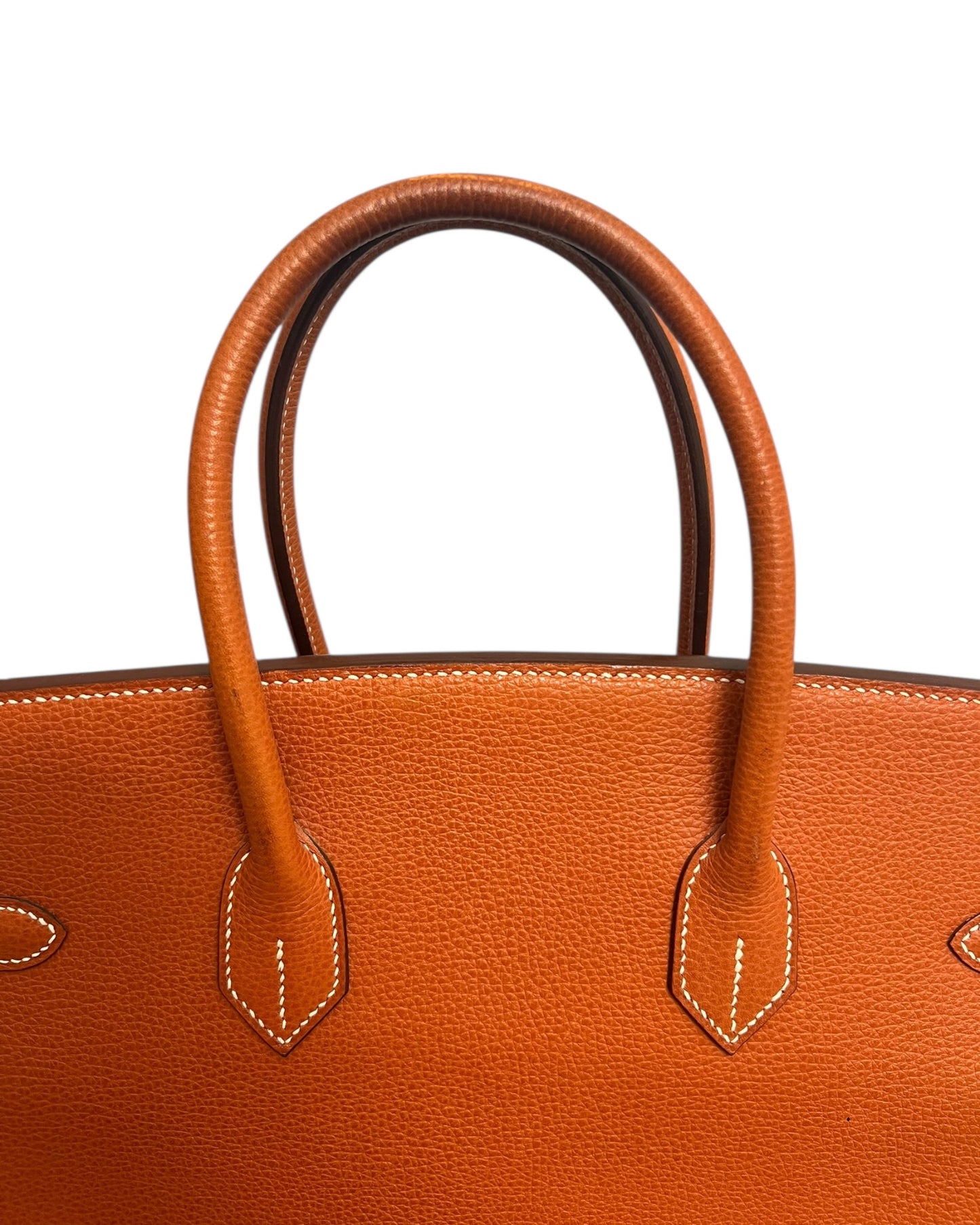 Hermès Birkin 35 Brique Togo with Palladium Hardware (2006) – Full Set