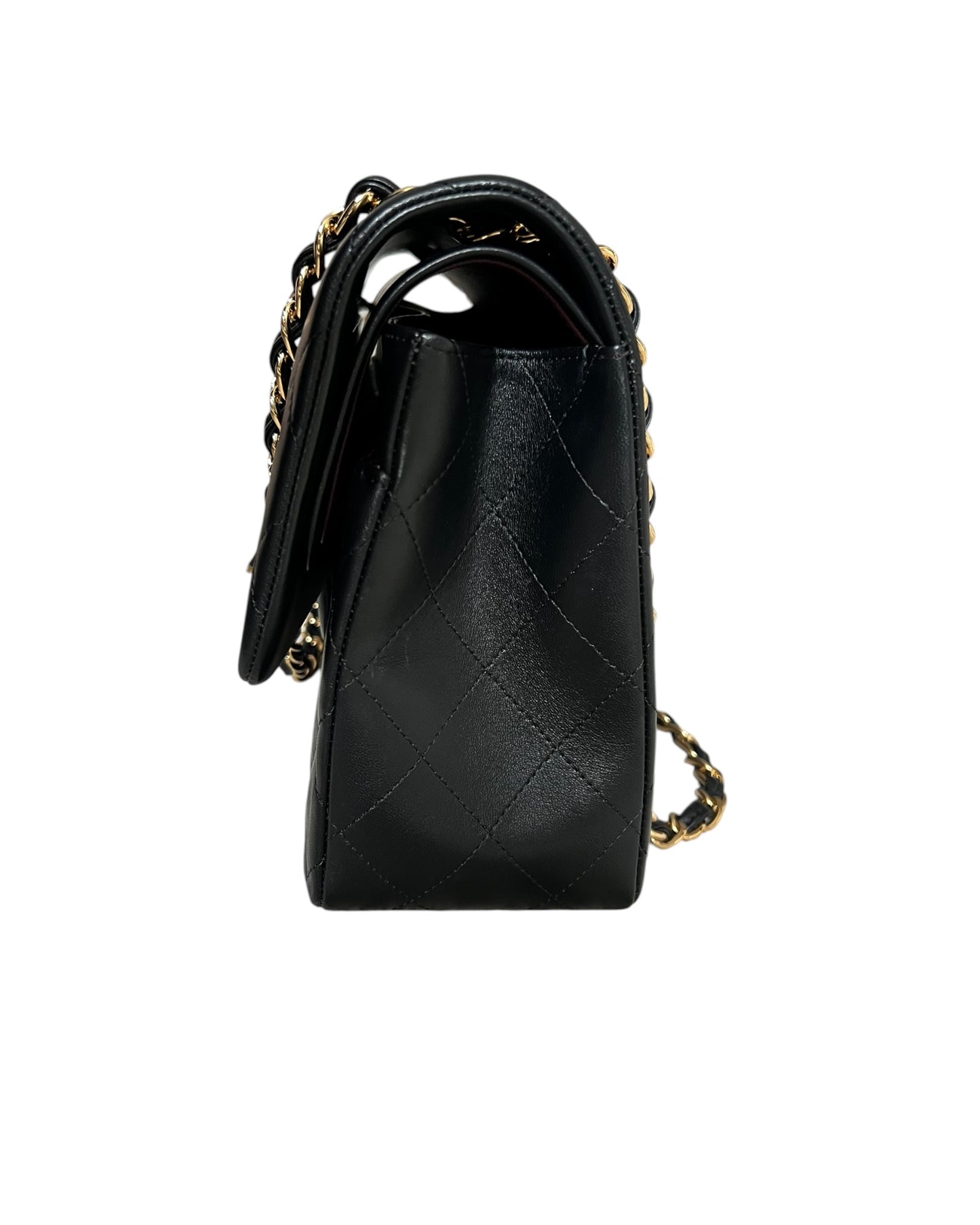 Chanel Classic Flap Jumbo – Black Lambskin Leather – Gold-Tone Hardware