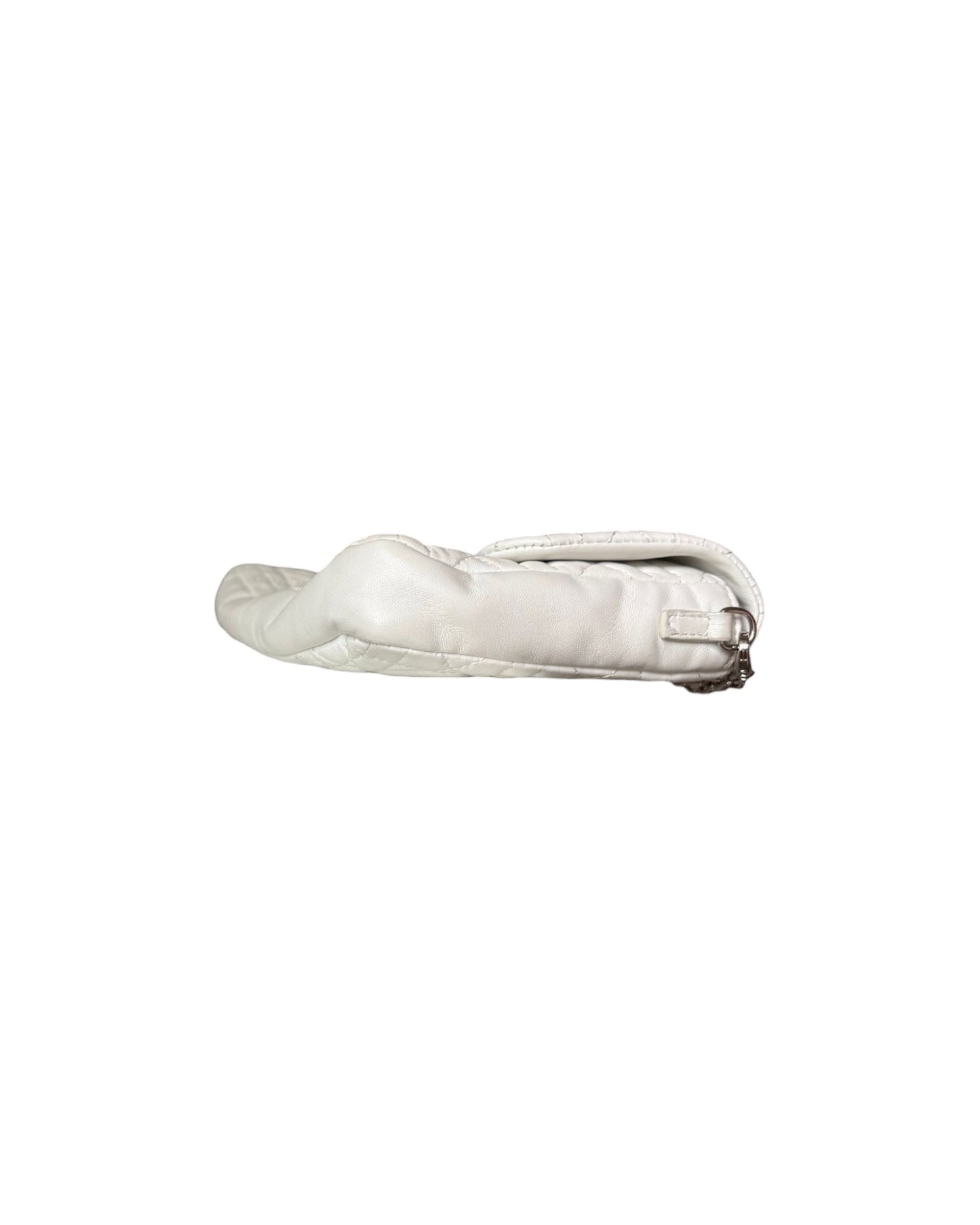 Christian Dior Miss Dior White Cannage Shoulder Bag | Silver Tone Hardware