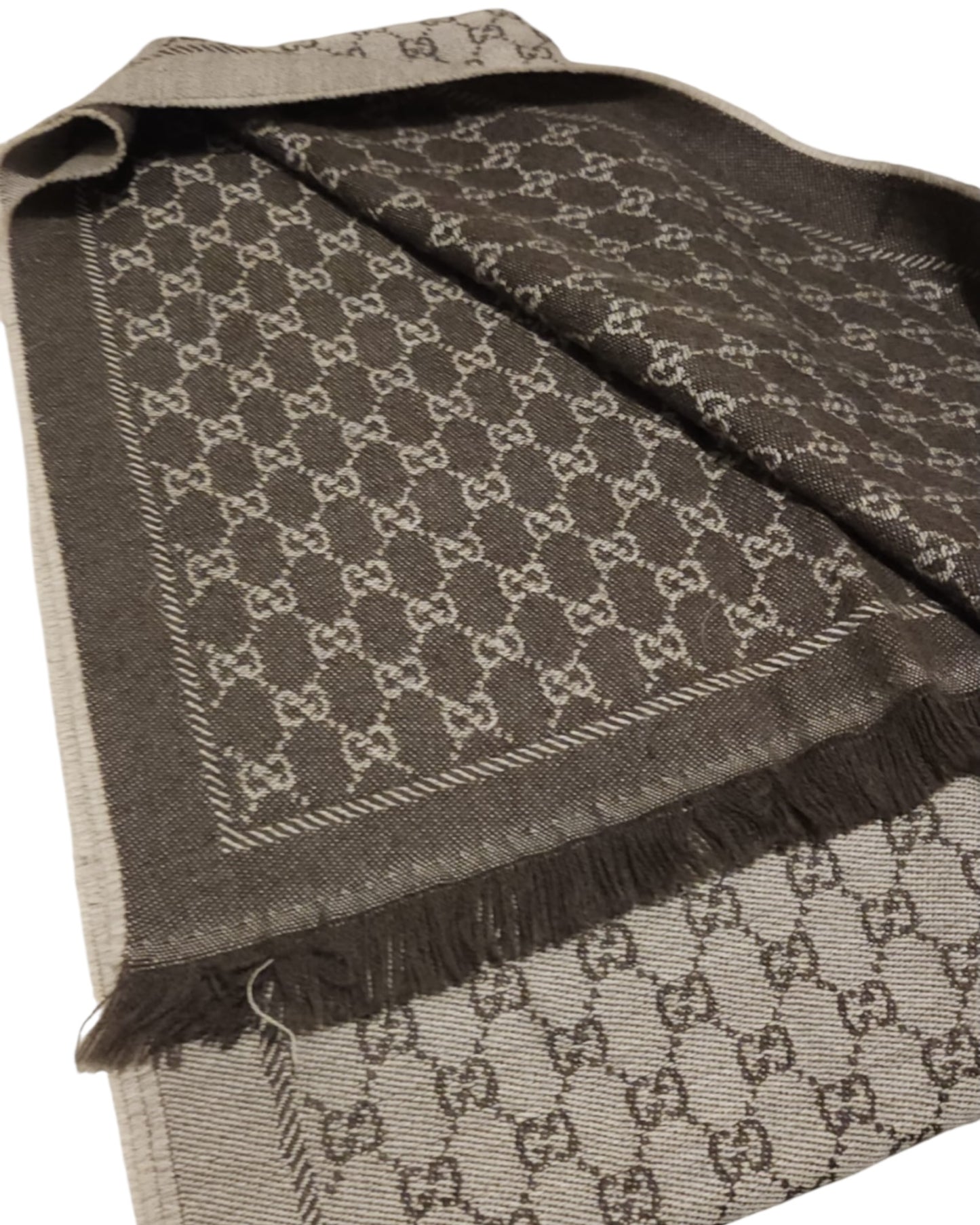 Gucci GG Monogram Scarf | Brown & Beige - The Luxury Savvy
