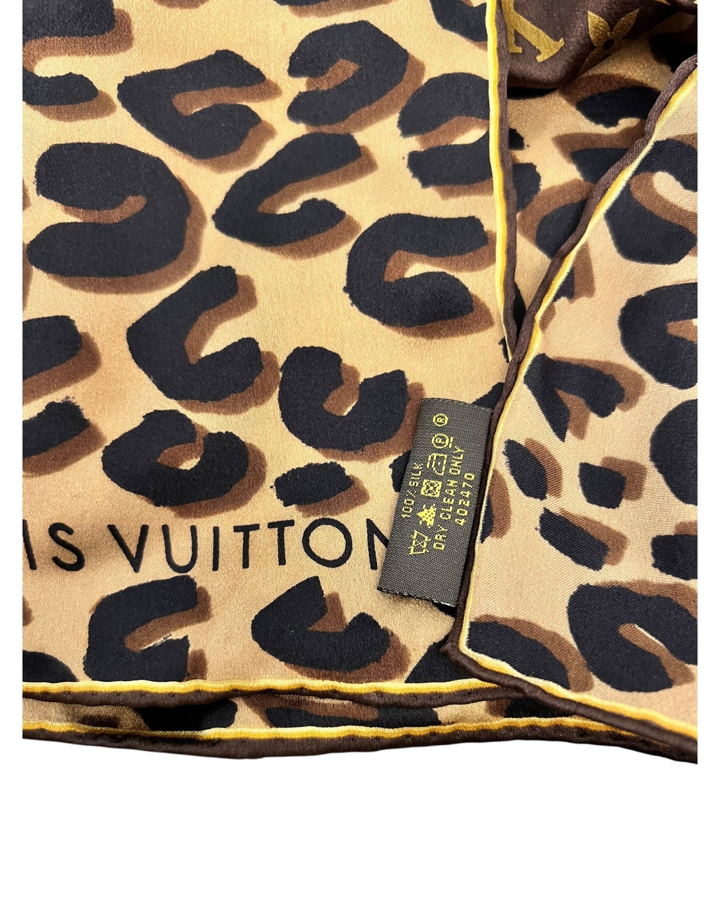 Louis Vuitton Monogram Leopard Silk Scarf 70