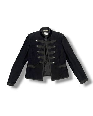 Saint Laurent Black Moleskin Military Jacket – Size 40