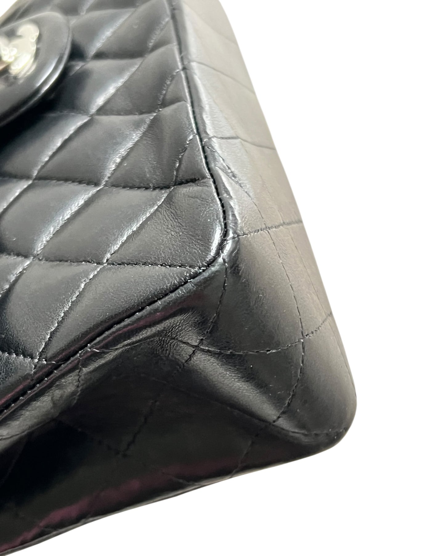 Chanel Small Classic Flap Black Lambskin Silver Tone Hardware