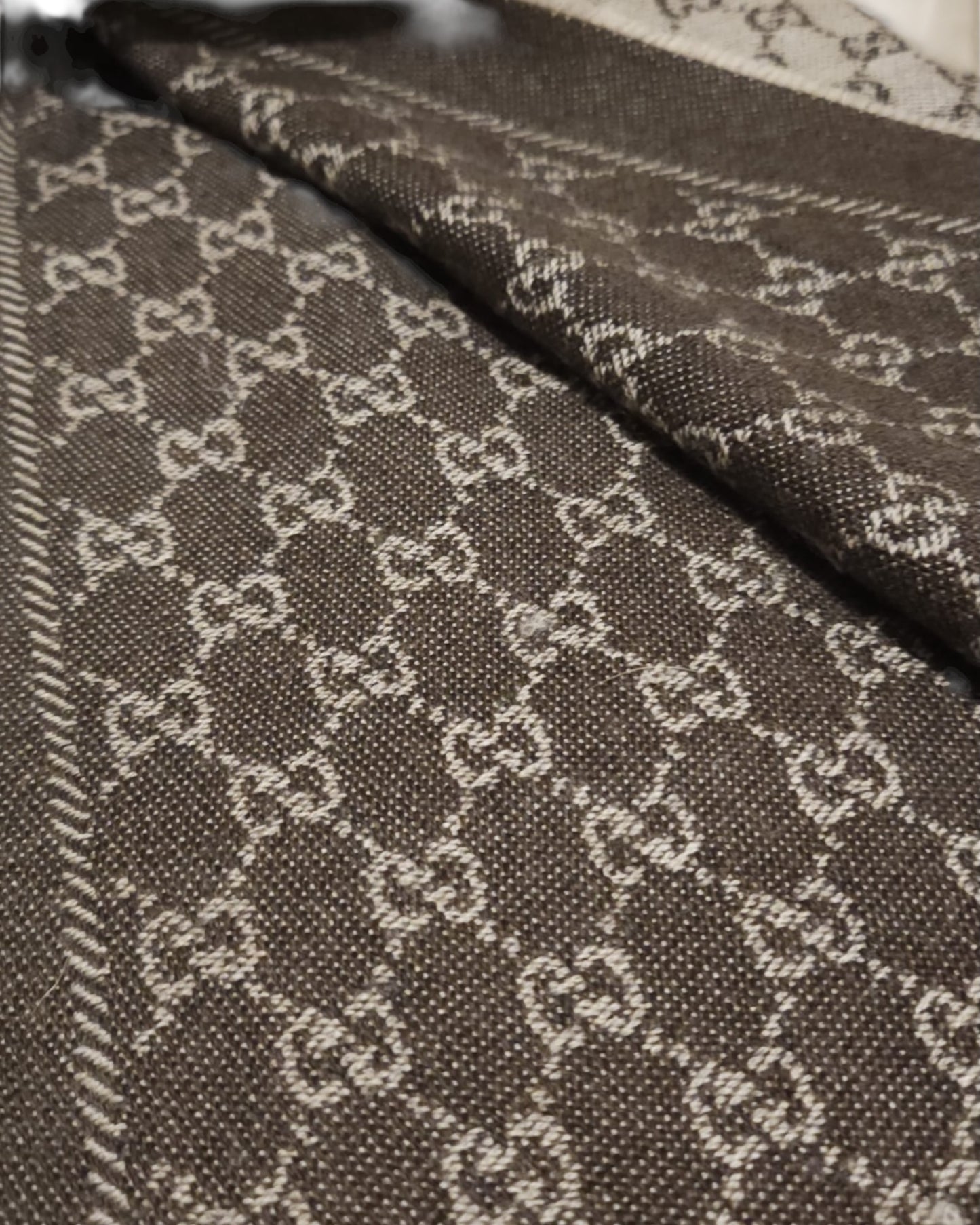 Gucci GG Monogram Scarf | Brown & Beige - The Luxury Savvy