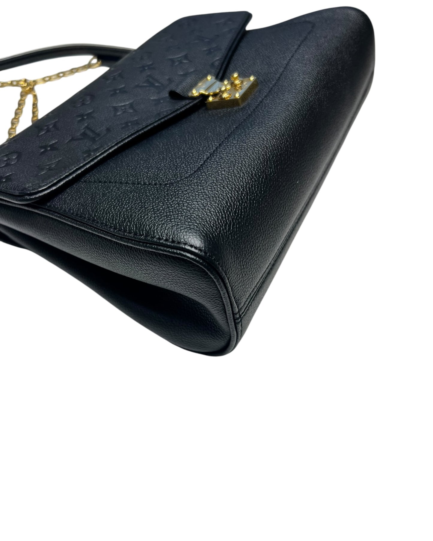 Louis Vuitton Saint-Germain MM Black Monogram Empreinte Leather Shoulder Bag – Gold Hardware
