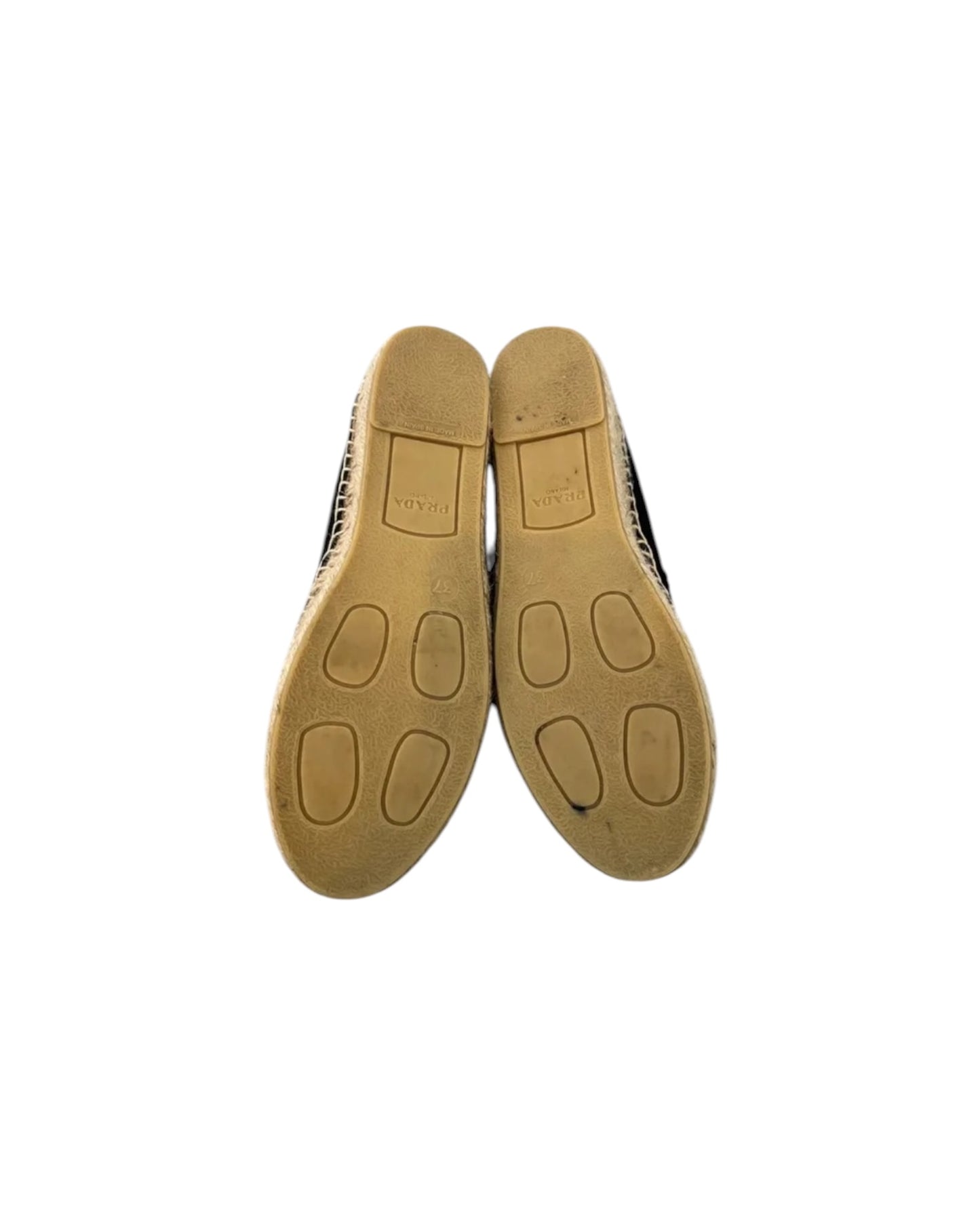 Prada Black Logo Espadrilles | Size EU 37
