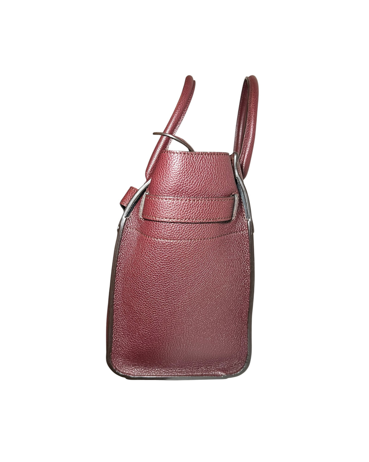 Mulberry College Stripe Tote Burgundy