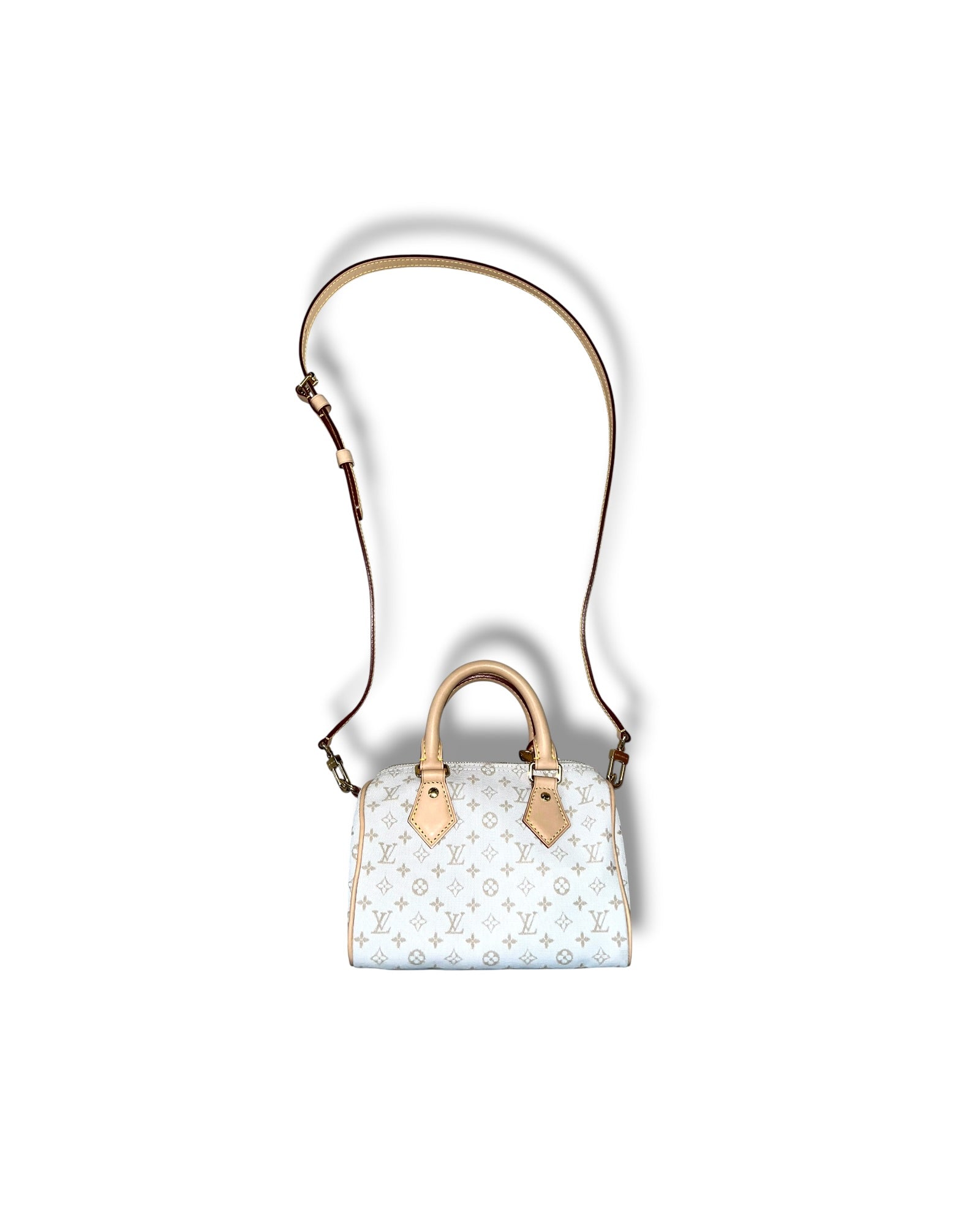 Louis Vuitton Speedy Bandoulière 20 – Mastic Cream Monogram - The Luxury Savvy
