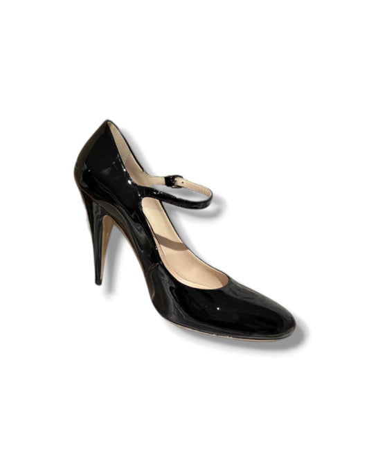 Miu Miu Black Patent Leather Mary Jane Heels - The Luxury Savvy