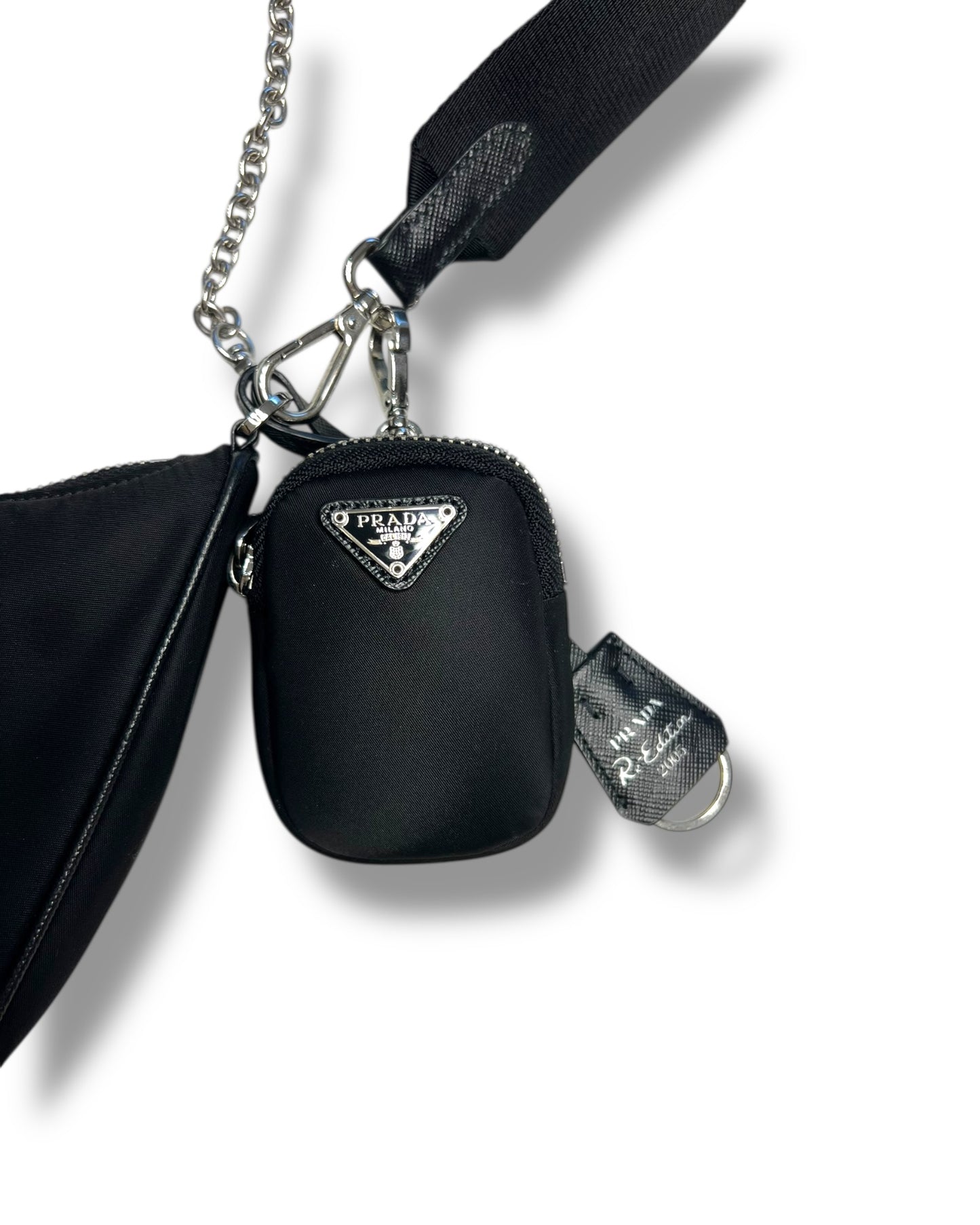 Prada Re-Edition 2005 Re-Nylon Shoulder Bag Black (Pre-Owned) - The Luxury Savvy