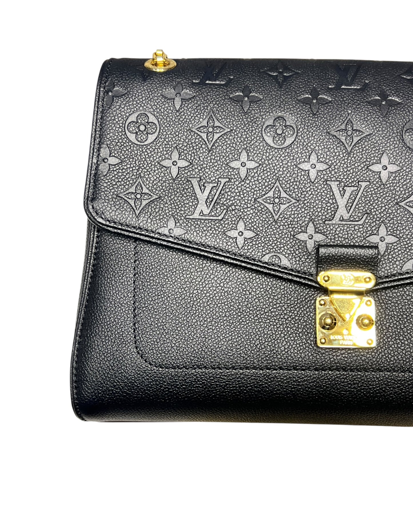 Louis Vuitton Saint-Germain MM Black Monogram Empreinte Leather Shoulder Bag – Gold Hardware