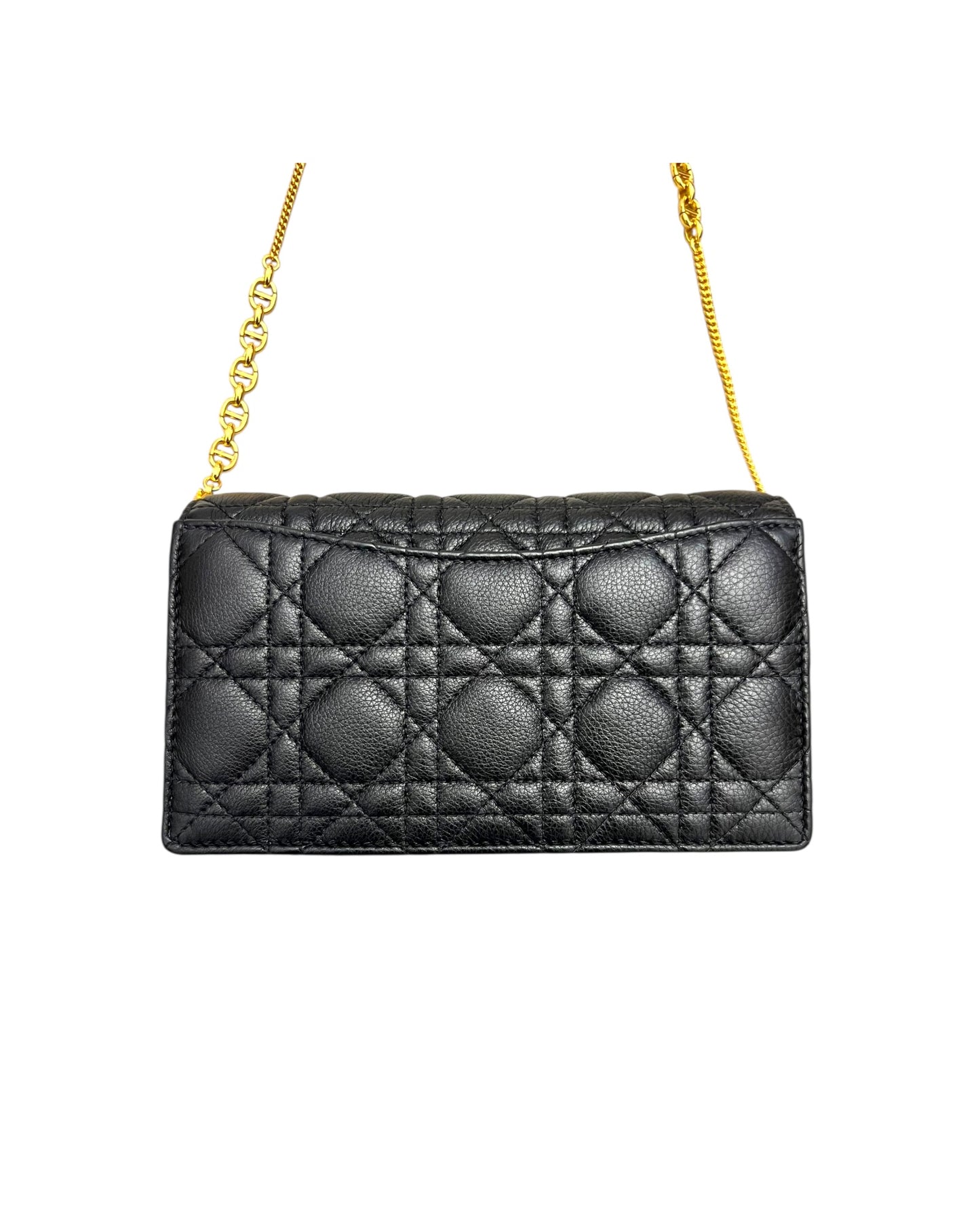 Christian Dior Small Dior Caro Wallet on Chain – Black - The Luxury Savvy