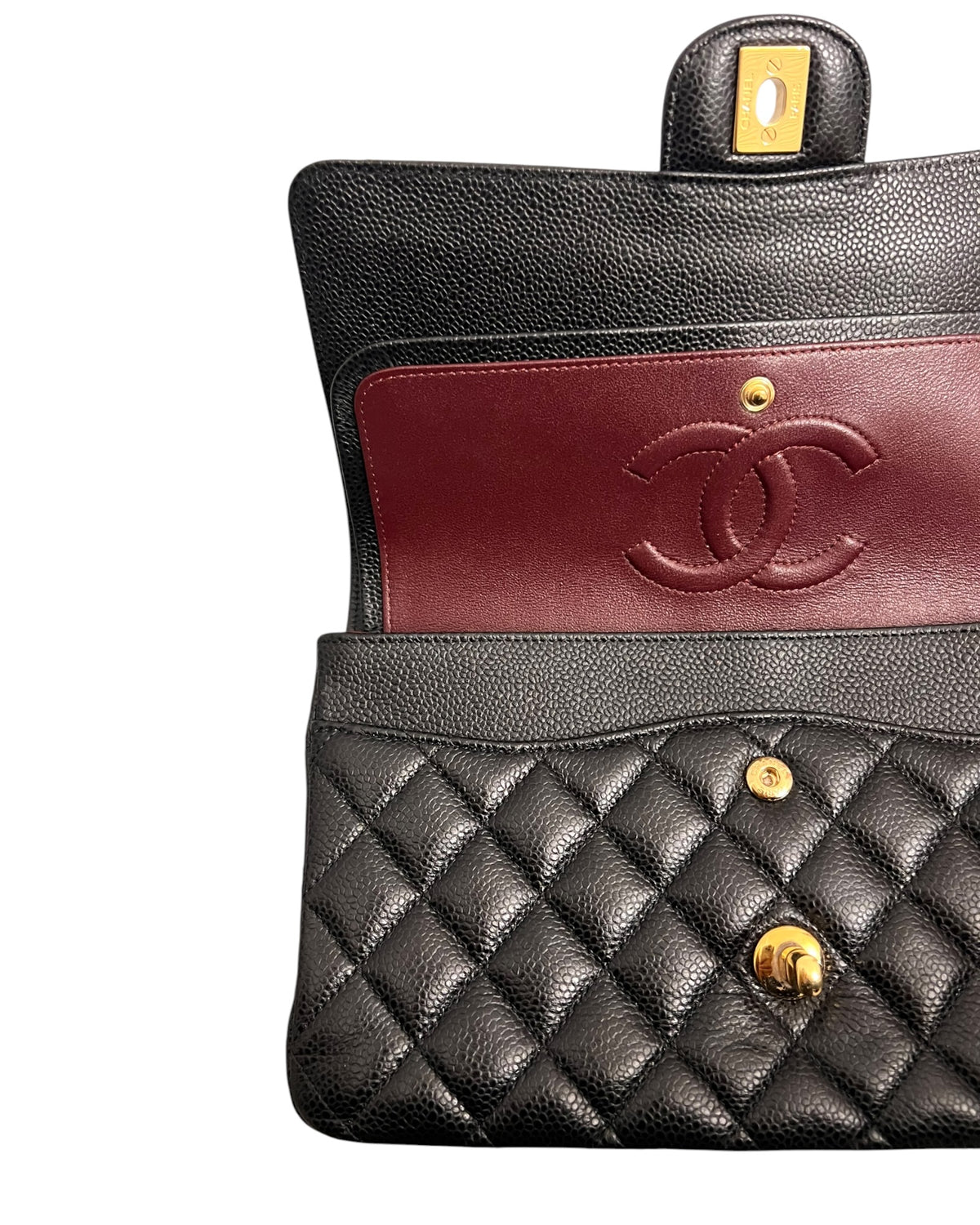 Chanel Classic Medium Flap Bag – Caviar Leather, Gold Hardware | Pre-Owned
