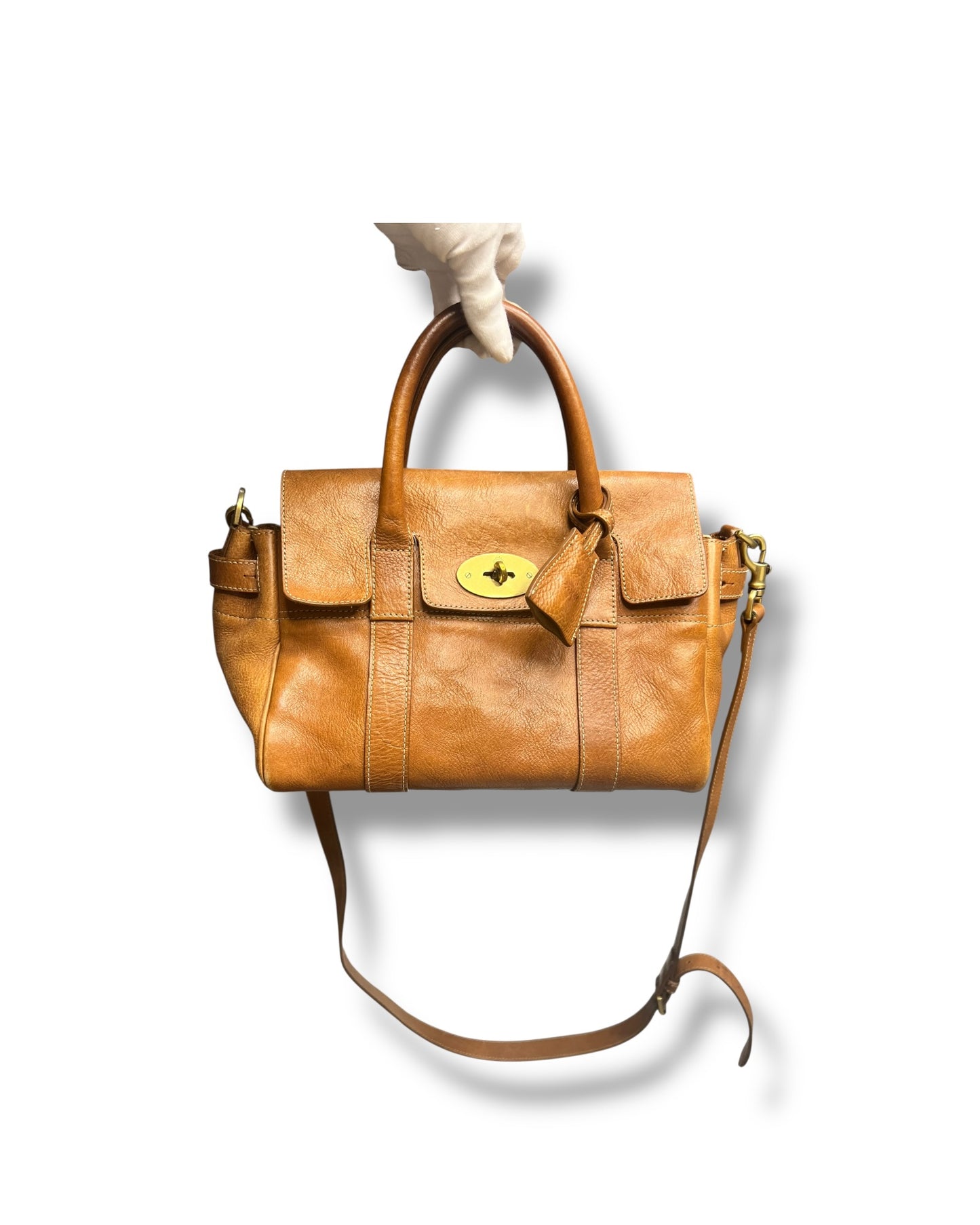 Mulberry Bayswater Natural Vegetable Tanned Leather Satchel in Oak - The Luxury Savvy