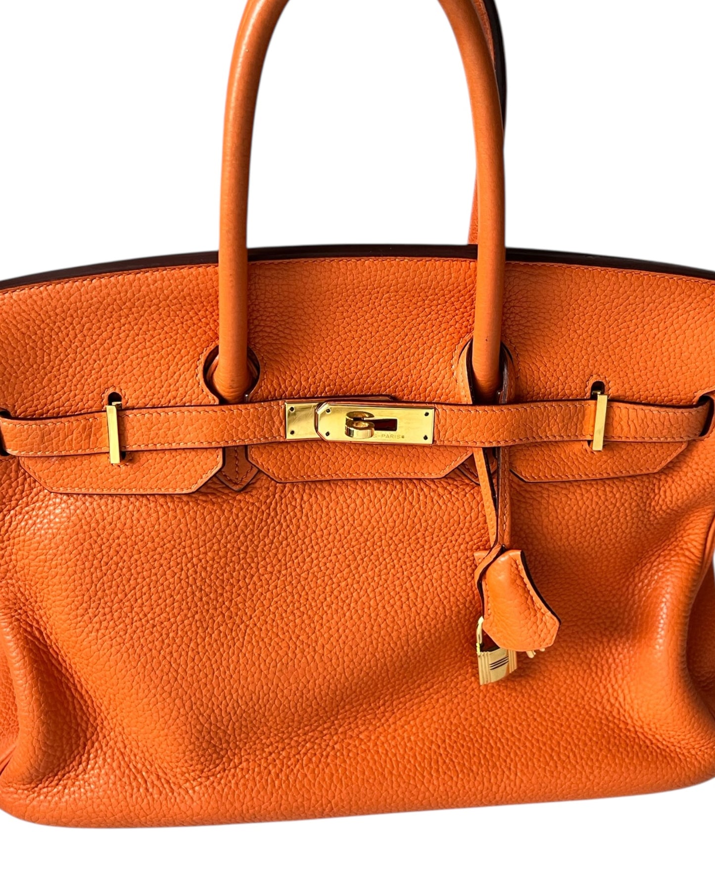 Hermès Birkin 35 Orange Clemence Leather | Very Good Pre-Owned Condition - The Luxury Savvy