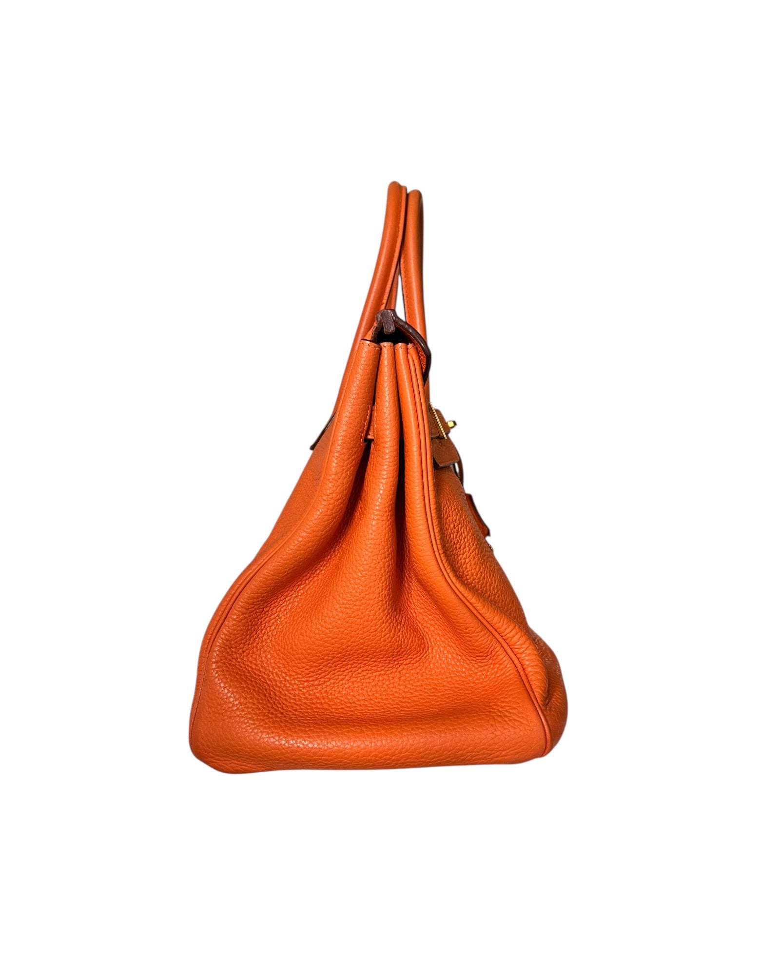 Hermès Birkin 35 Orange Clemence Leather | Very Good Pre-Owned Condition - The Luxury Savvy