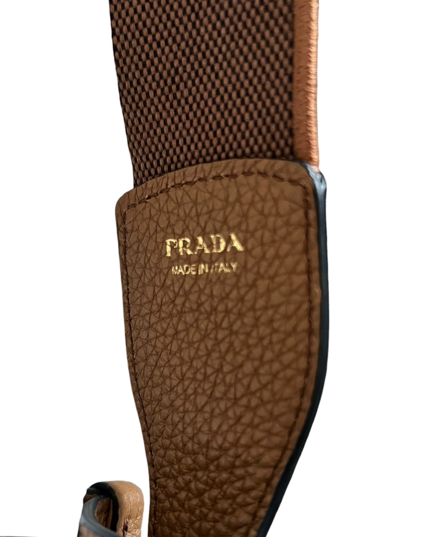 Prada Medium Leather Shoulder Bag - Tan - The Luxury Savvy