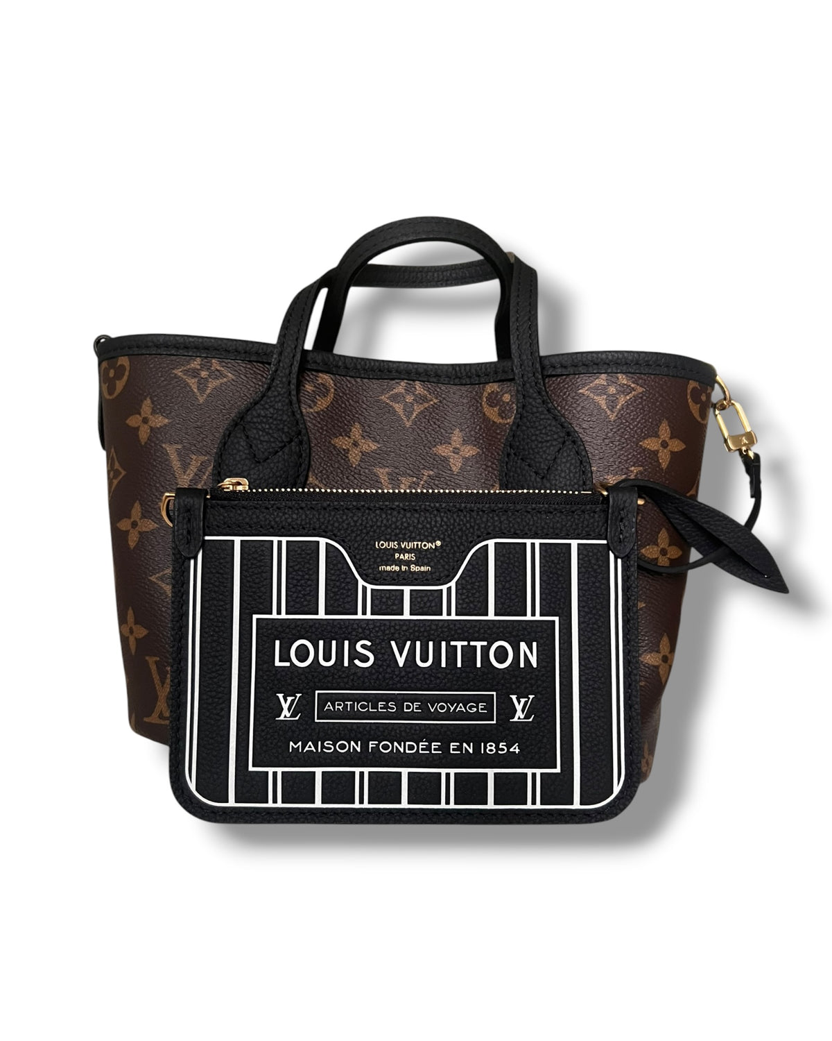 Louis Vuitton Neverfull Bandoulière Inside Out BB – Monogram / Black