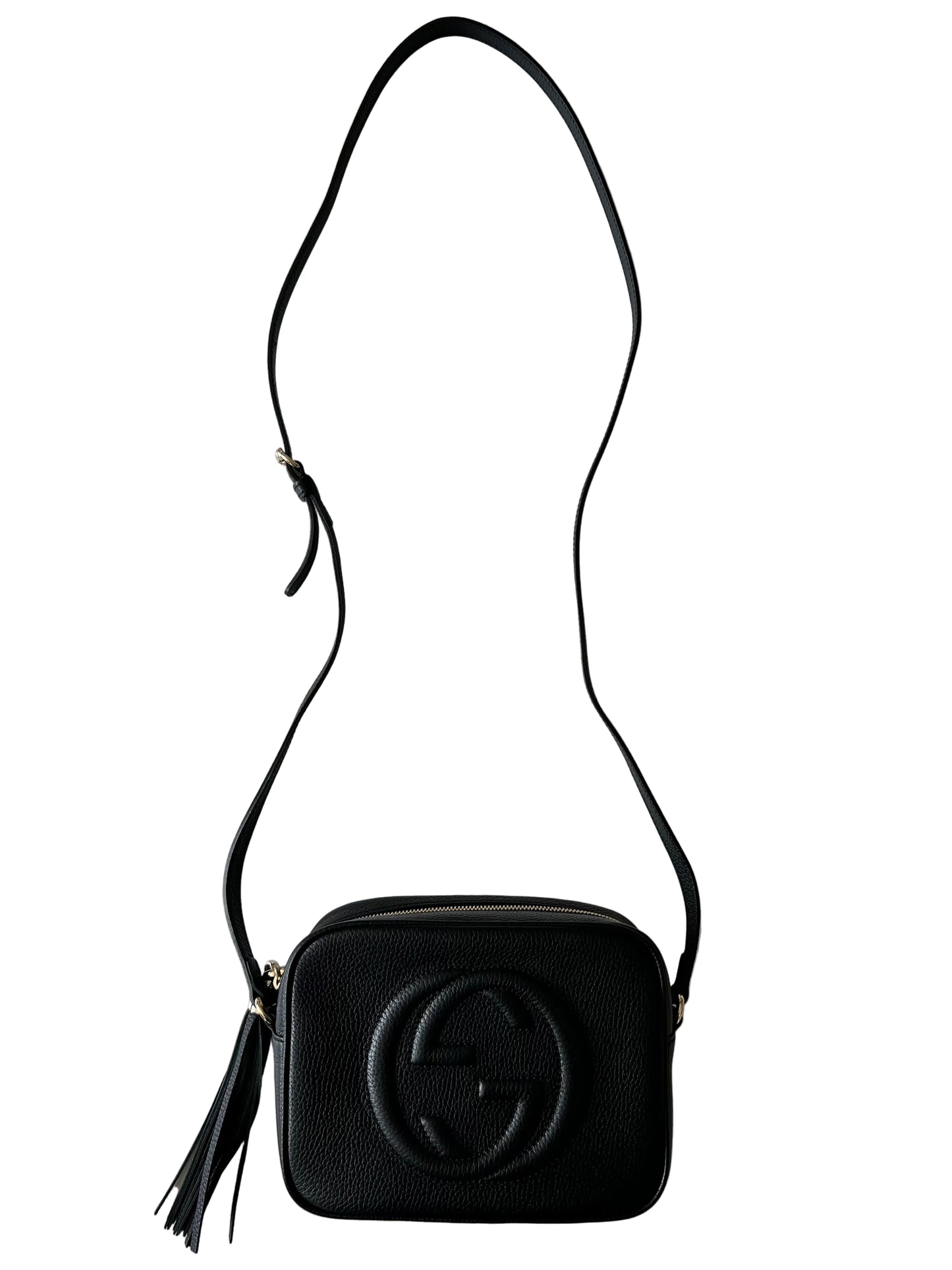 Gucci Soho Disco Crossbody Bag – Black Pebbled Leather