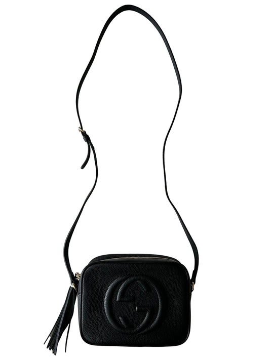 Gucci Soho Disco Crossbody Bag – Black Pebbled Leather