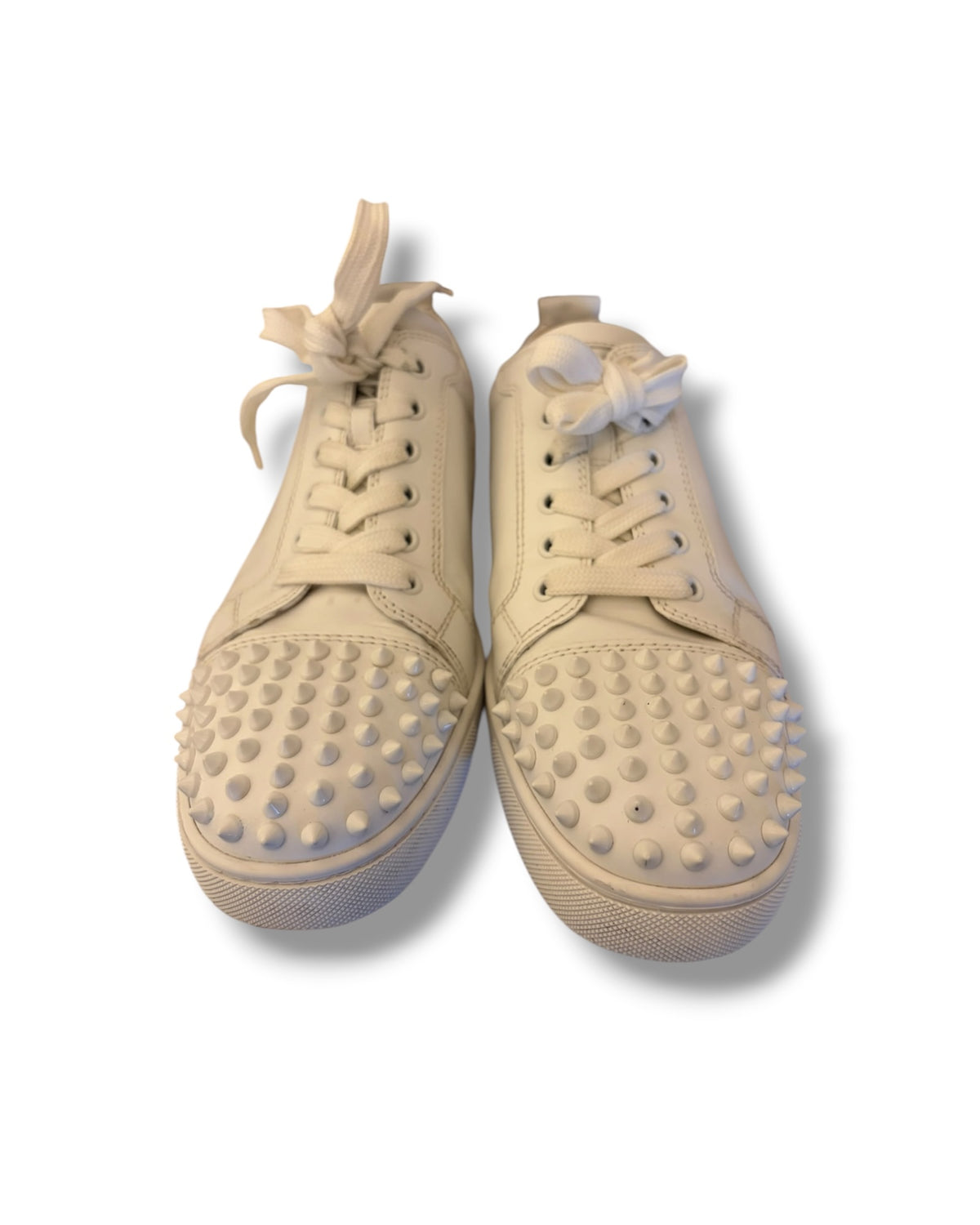 Christian Louboutin Louis Junior Spikes Flat Trainers – White