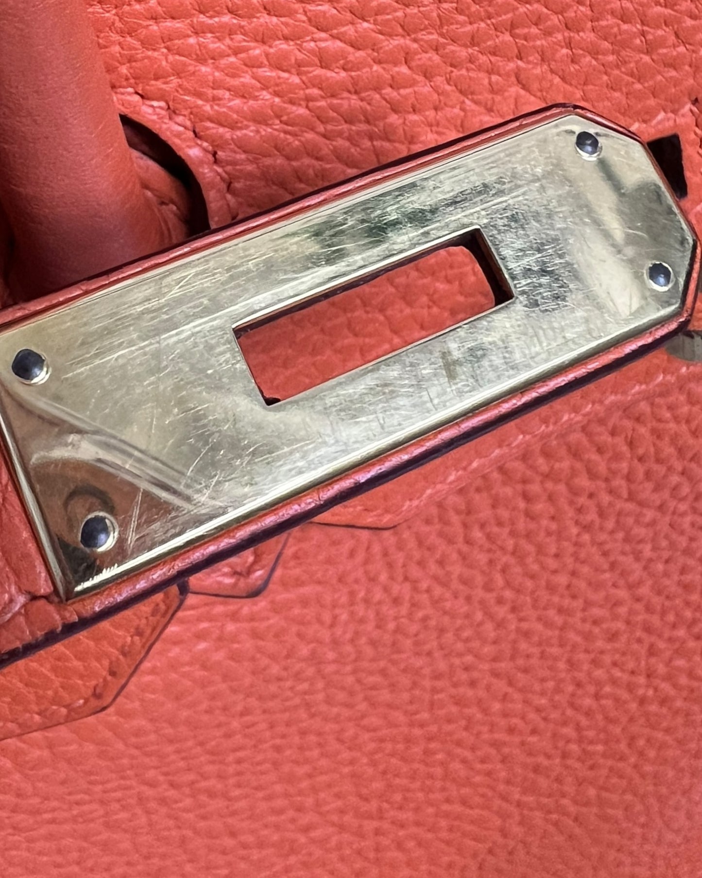 Hermès Birkin 35 Orange Clemence Leather | Very Good Pre-Owned Condition - The Luxury Savvy