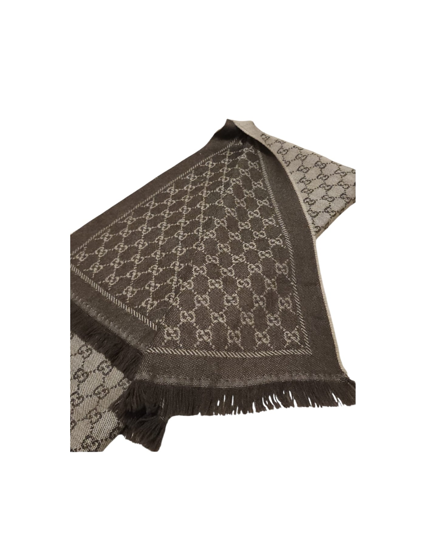 Gucci GG Monogram Scarf | Brown & Beige - The Luxury Savvy