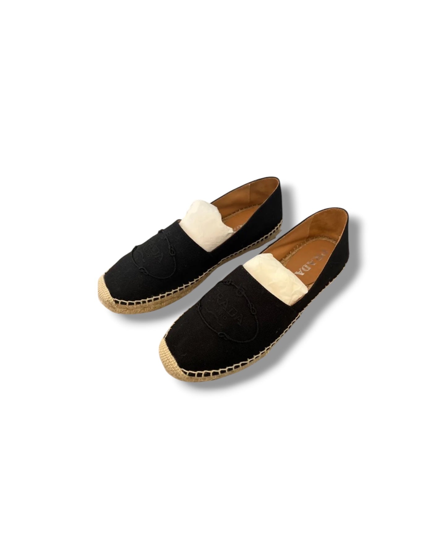 Prada Black Logo Espadrilles | Size EU 37