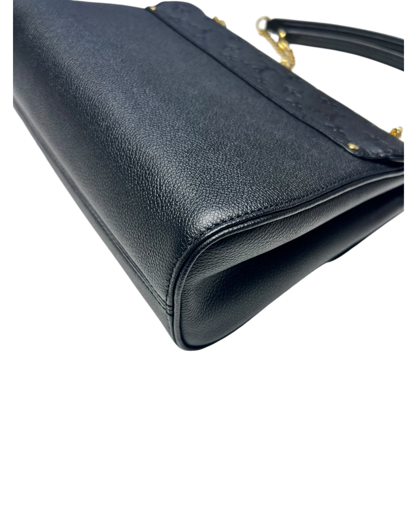 Louis Vuitton Saint-Germain MM Black Monogram Empreinte Leather Shoulder Bag – Gold Hardware