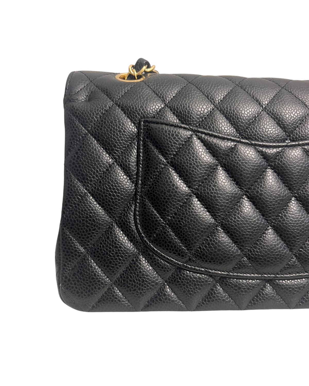 Chanel Classic Medium Flap Bag – Caviar Leather, Gold Hardware | Pre-Owned
