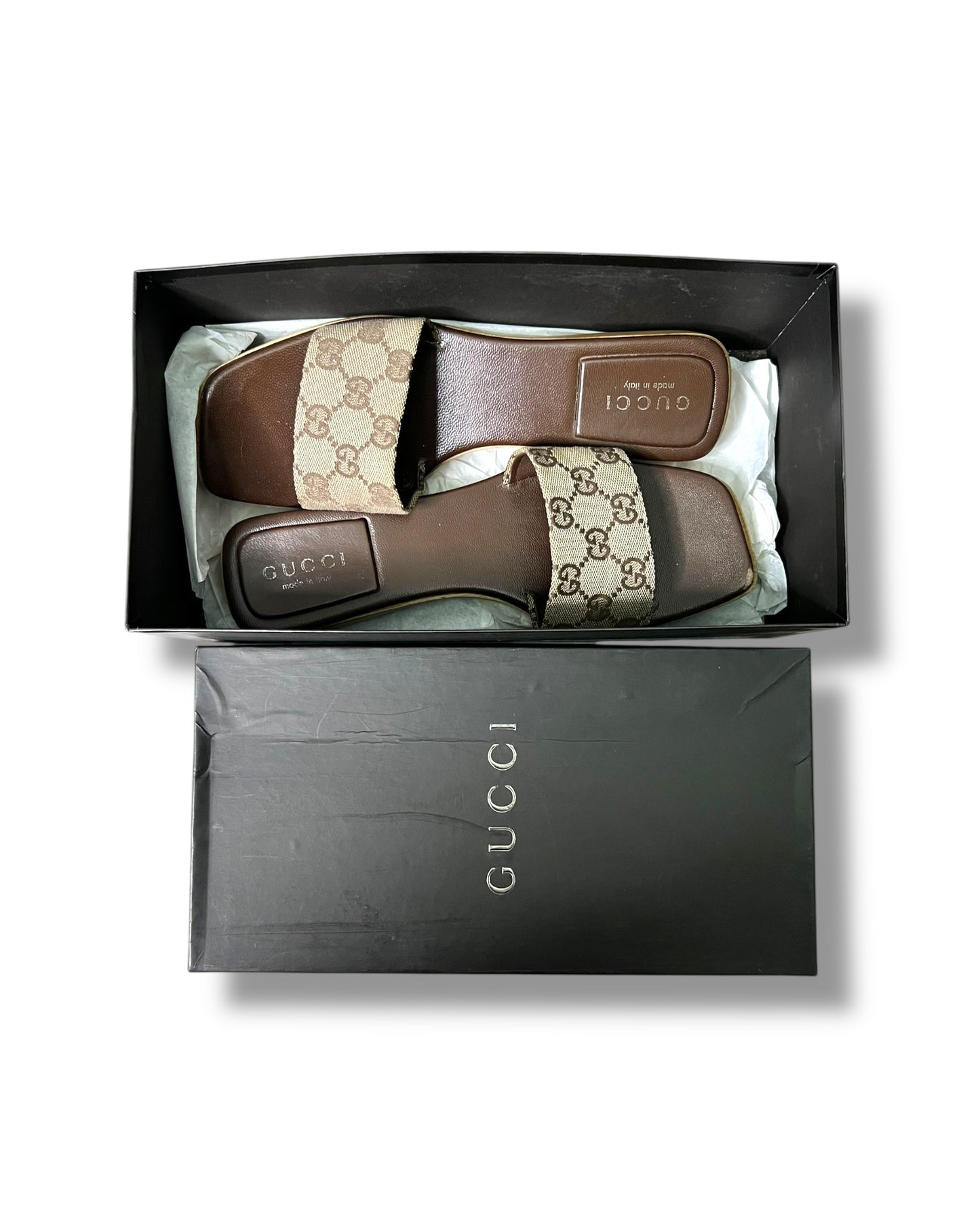 Gucci Cherish GG Fabric Slide Sandals