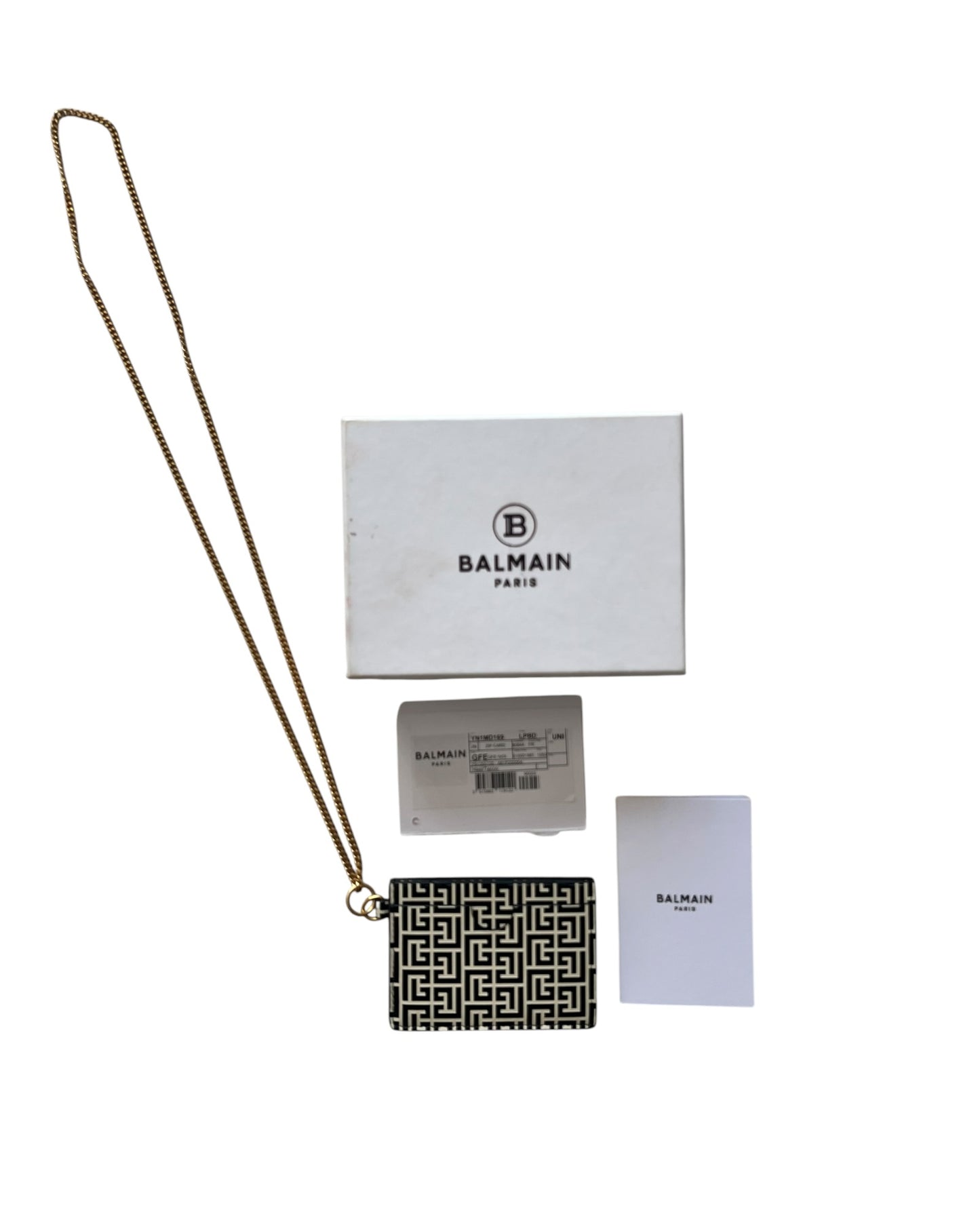 Balmain Monogram Card Holder on chain - The Luxury Savvy