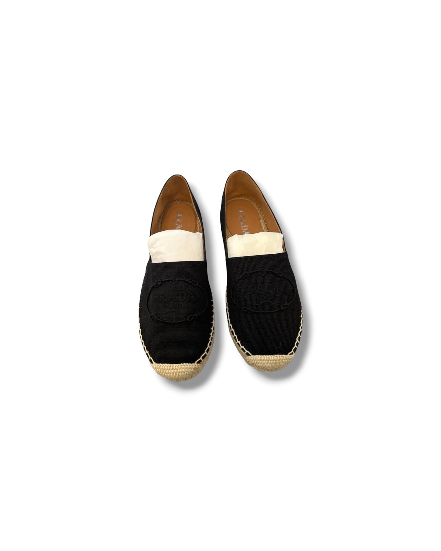 Prada Black Logo Espadrilles | Size EU 37