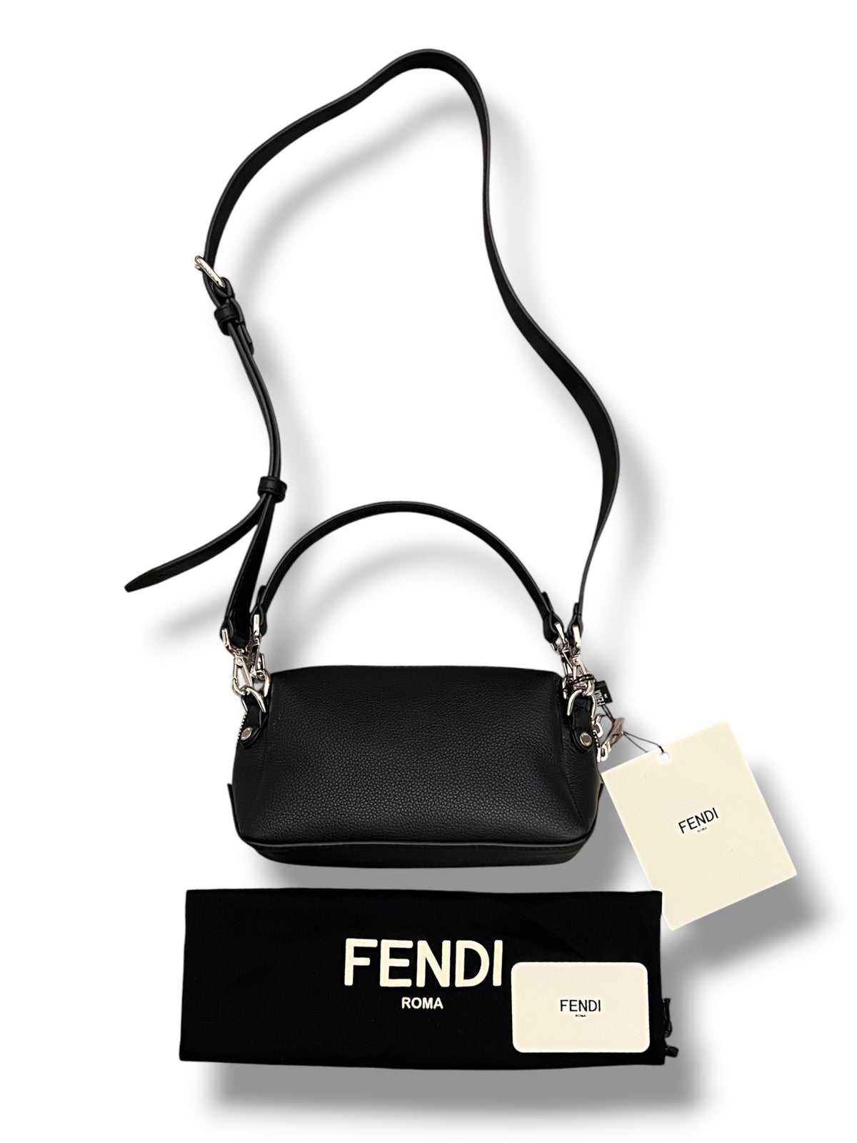 Fendi Black Leather Crossbody Bag