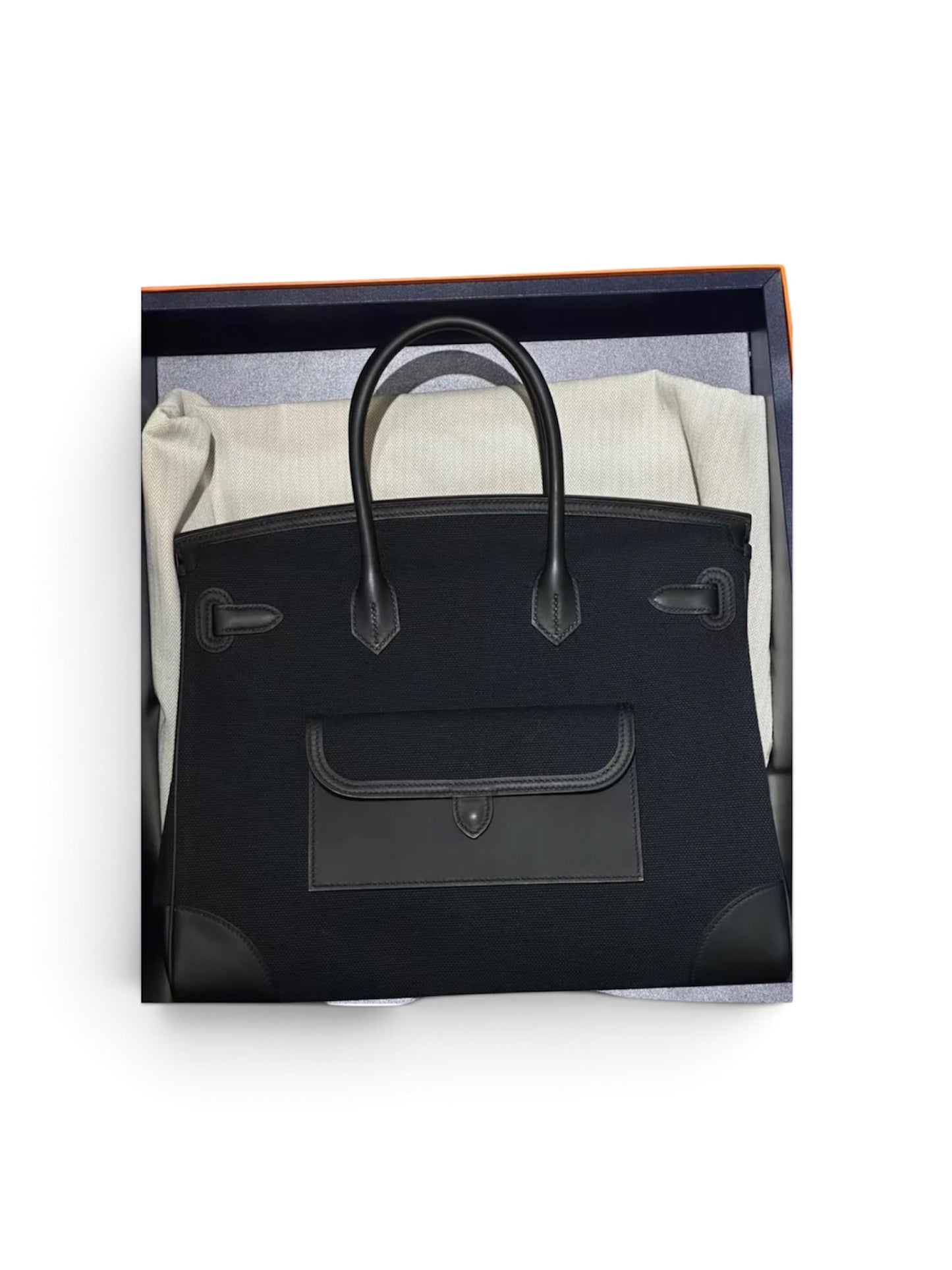 Hermès Cargo Birkin 35 - Noir – Full Set – Palladium Hardware