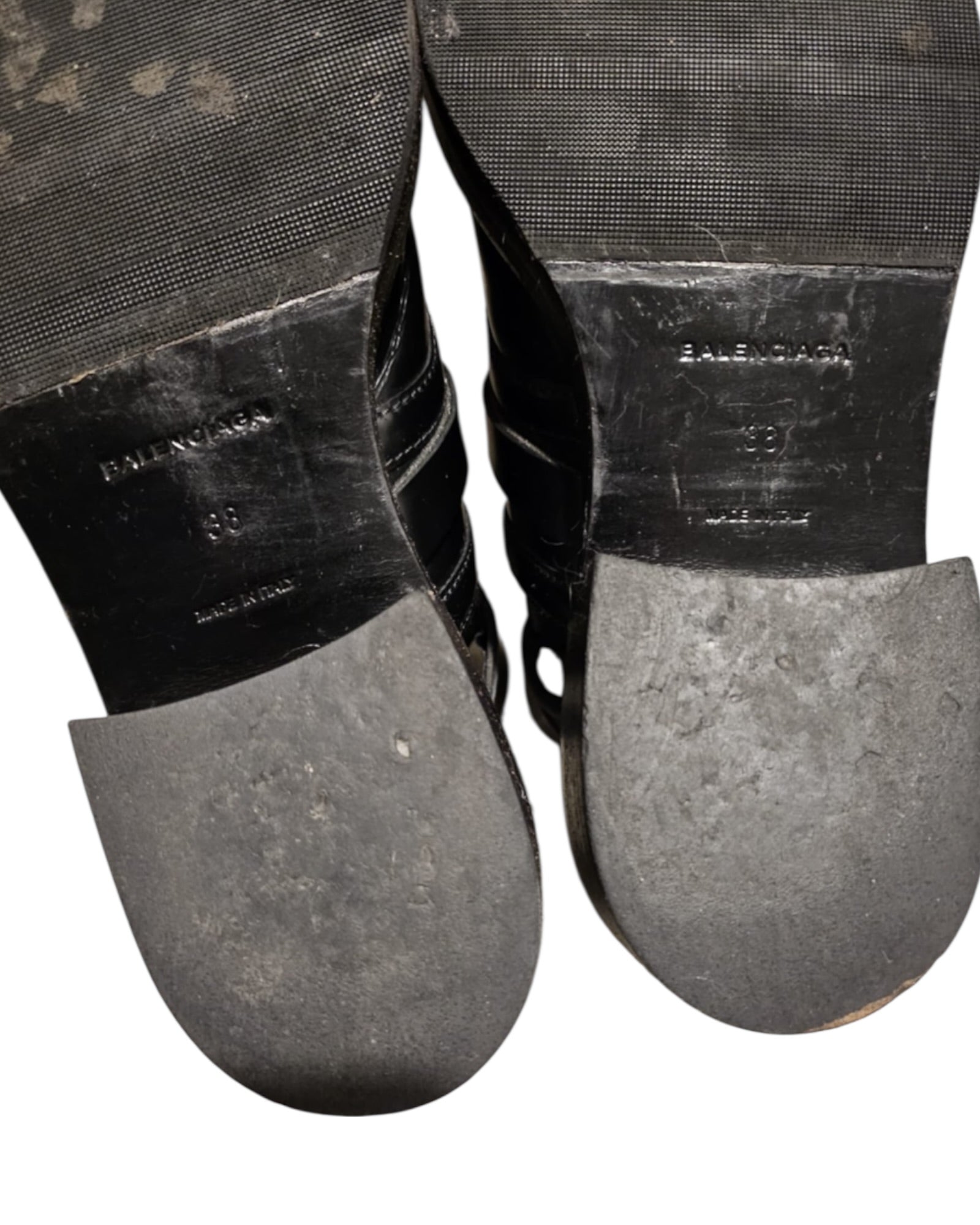 Balenciaga Ceinture Biker Boots | Black | Size 38 - The Luxury Savvy