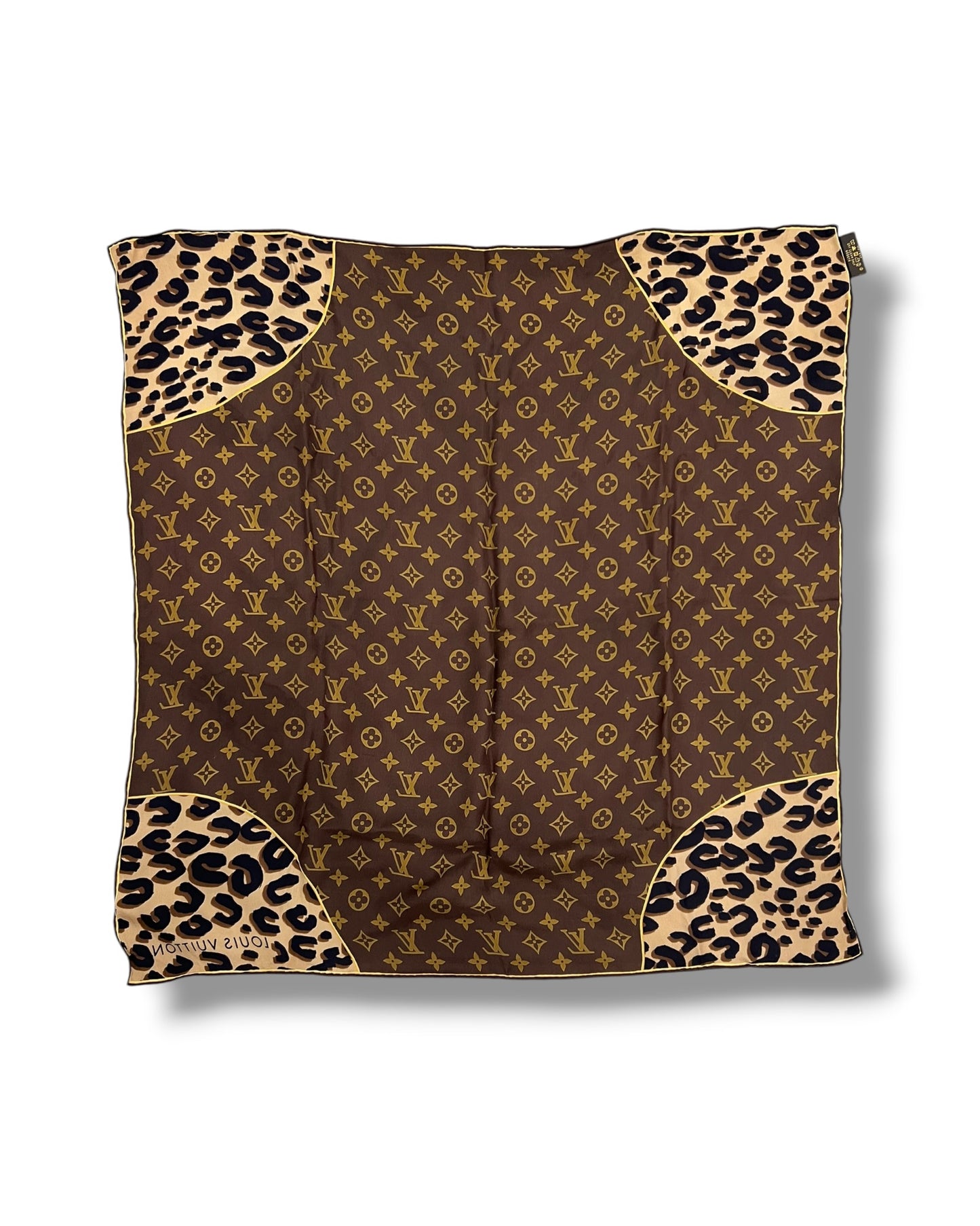 Louis Vuitton Monogram Leopard Silk Scarf 70