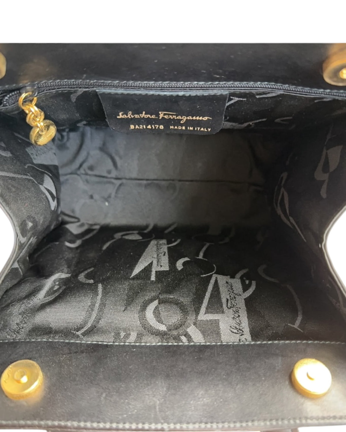 Salvatore Ferragamo Vara Bow Black Leather Handbag