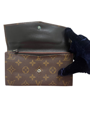 Louis Vuitton Vintage Long Flip Wallet with Zip Coin Pocket – Monogram Canvas