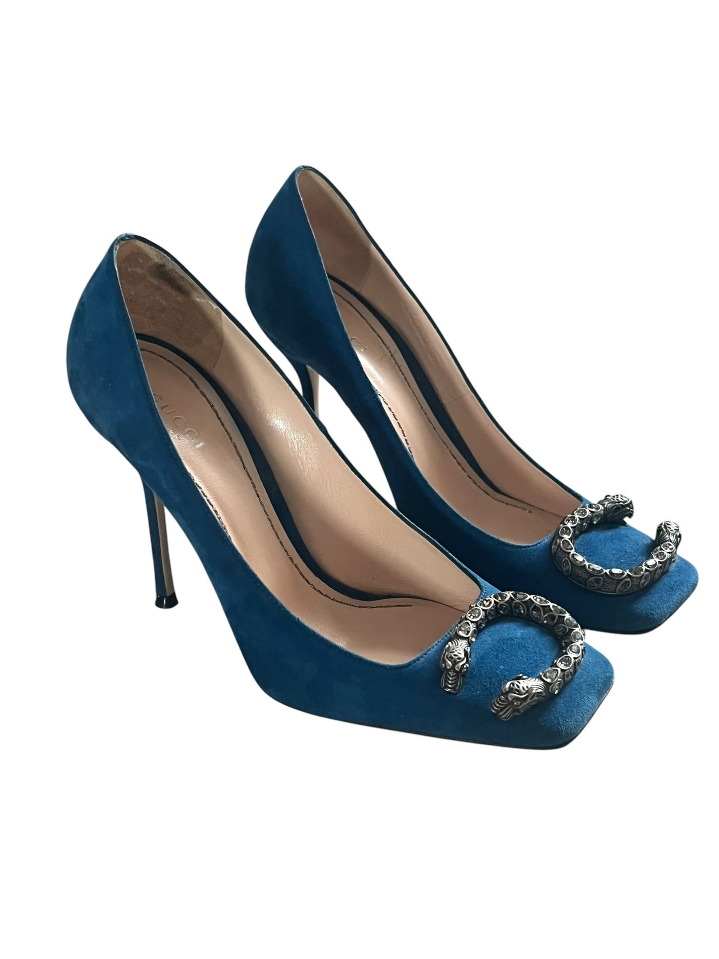 Gucci Dionysus Suede Pumps – Blue | Size 37