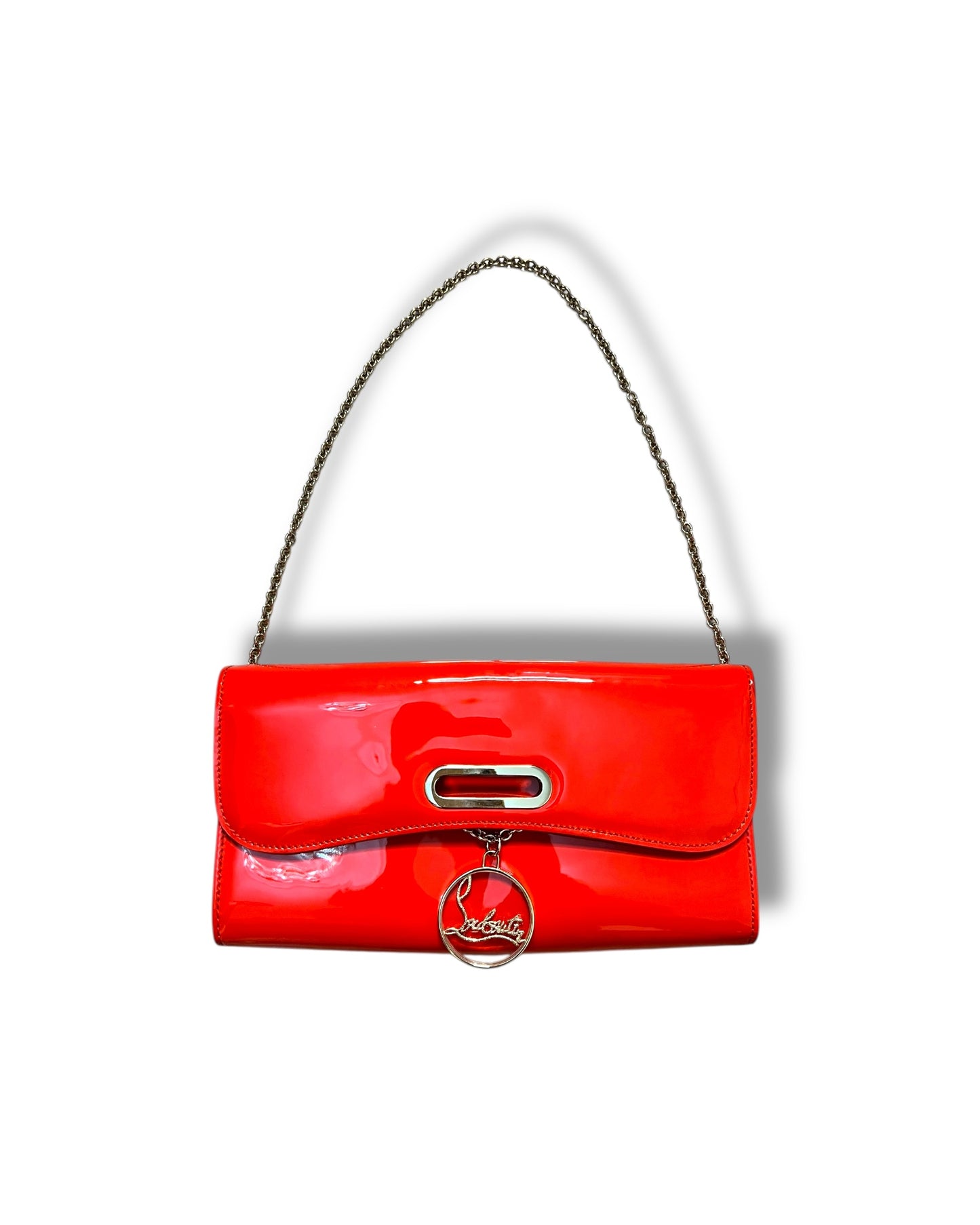 Christian Louboutin Riviera Clutch – Red Patent Calf