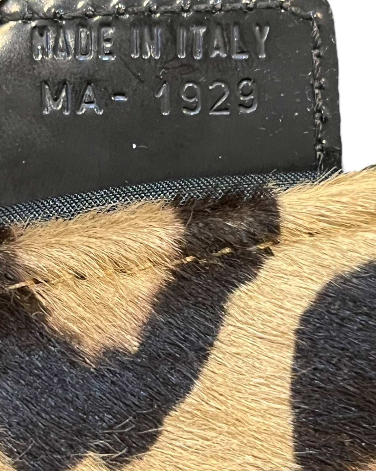 Christian Dior Vintage Malice Leopard Print Pony Hair Shoulder Bag
