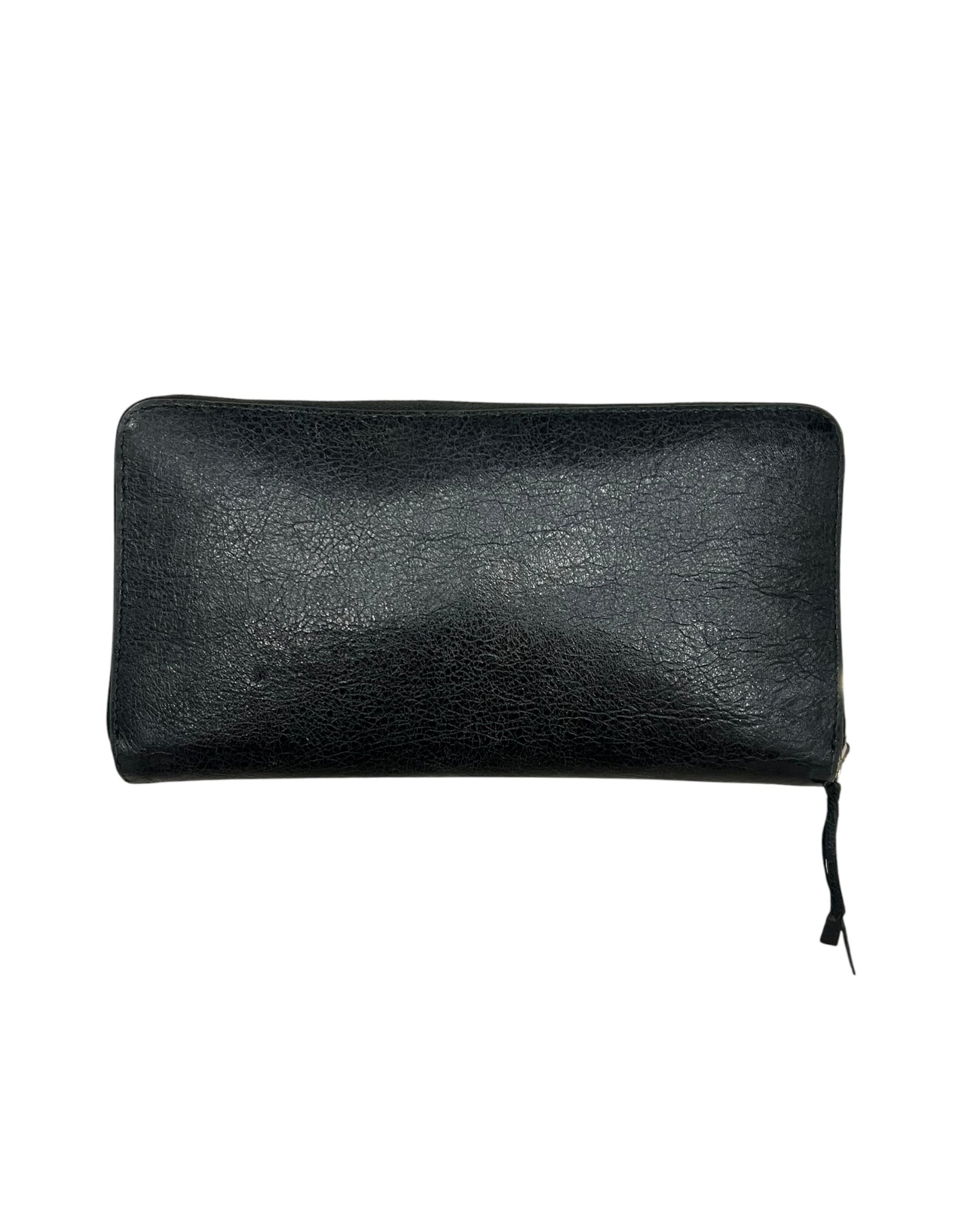 Balenciaga Classic Zip Around Wallet - Black Leather