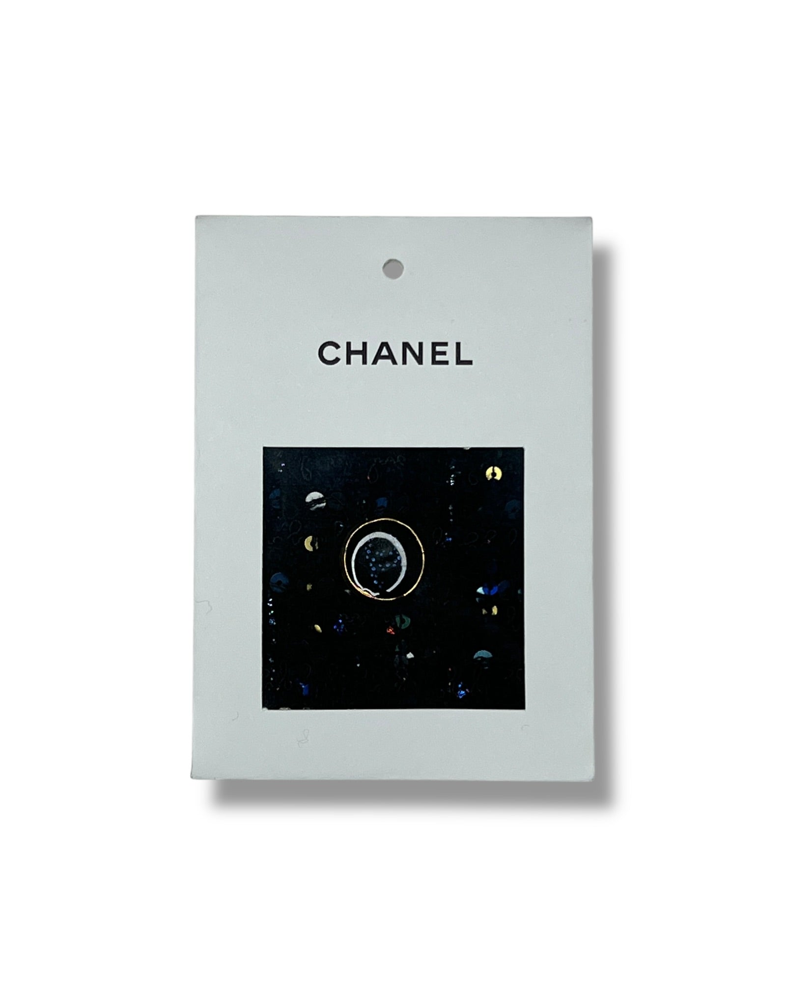 Chanel Tweed Jacket – Navy with Multicolour Sequin Detailing - The Luxury Savvy