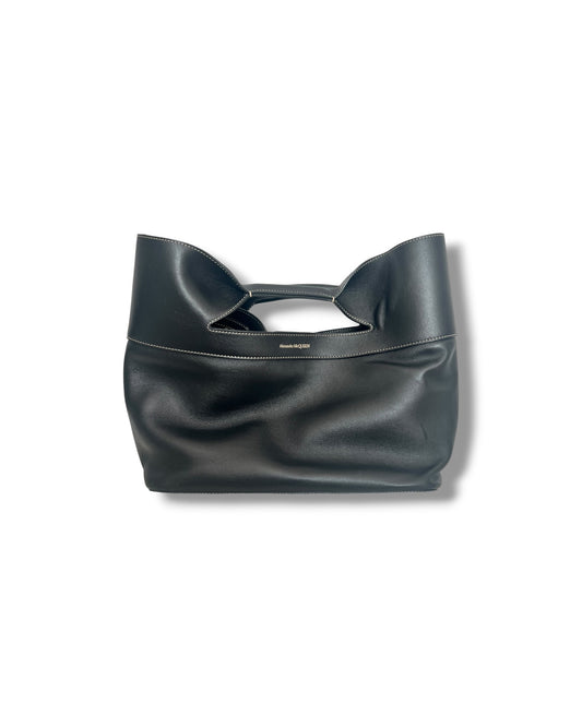 Alexander McQueen The Bow Tote Bag in Black Leather