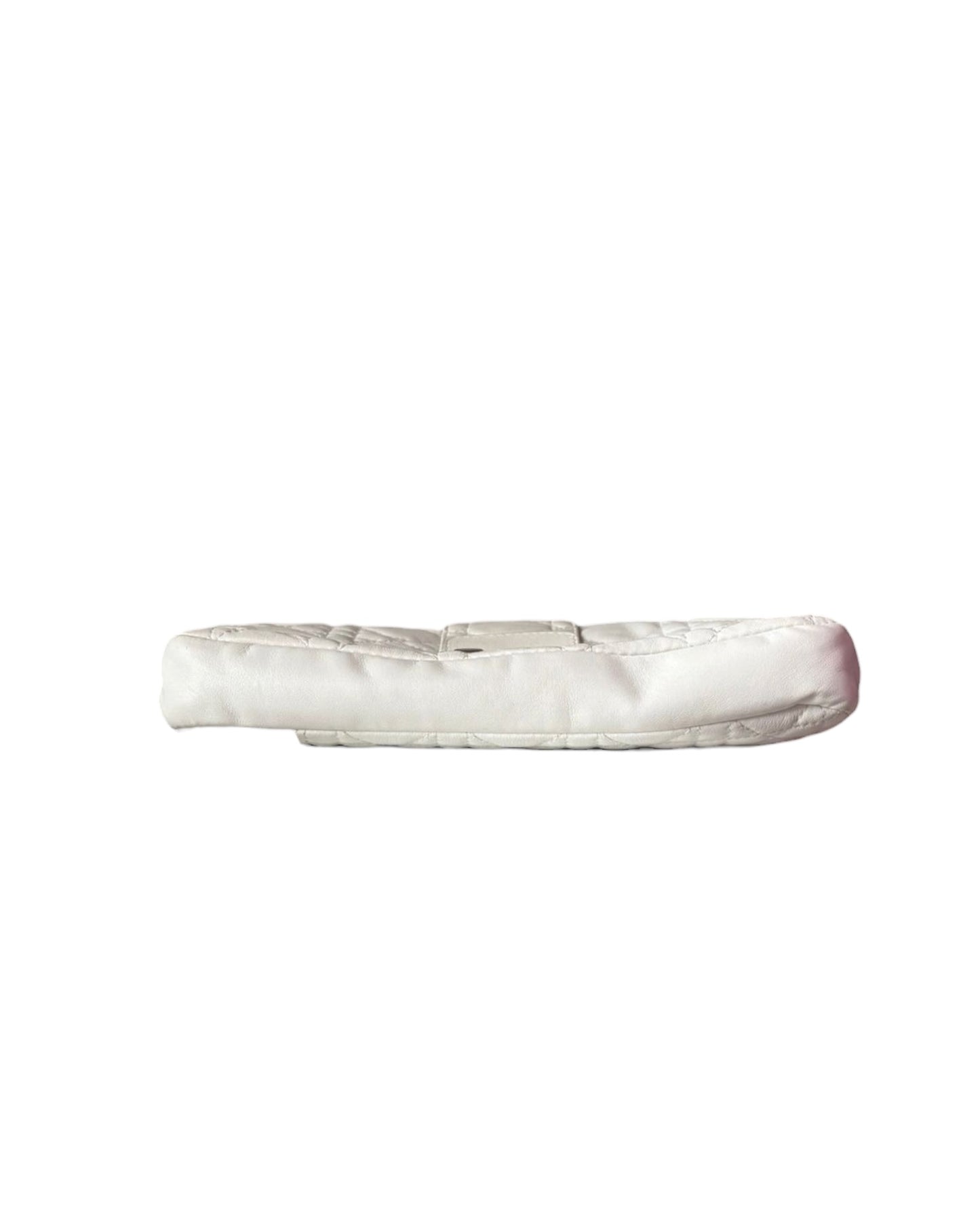 Christian Dior Miss Dior White Cannage Shoulder Bag | Silver Tone Hardware