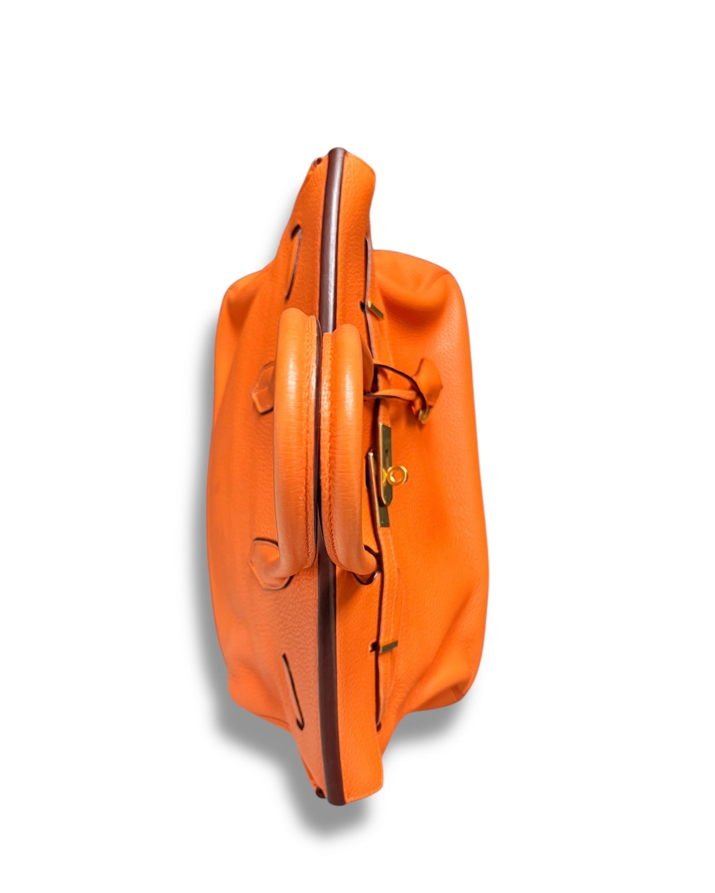 Hermès Birkin 35 Orange Clemence Leather | Very Good Pre-Owned Condition - The Luxury Savvy