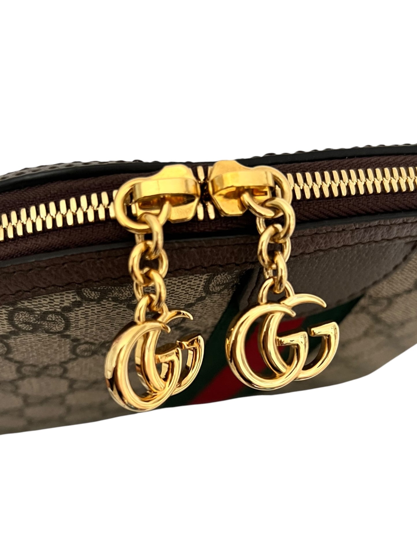 Gucci Ophidia Small GG Supreme Shoulder Bag with Web Stripe & Gold-Tone GG Hardware