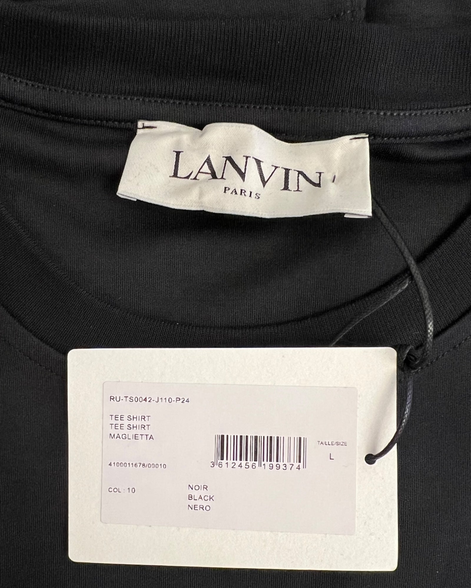 Lanvin Men’s Logo T-Shirt in Black - The Luxury Savvy