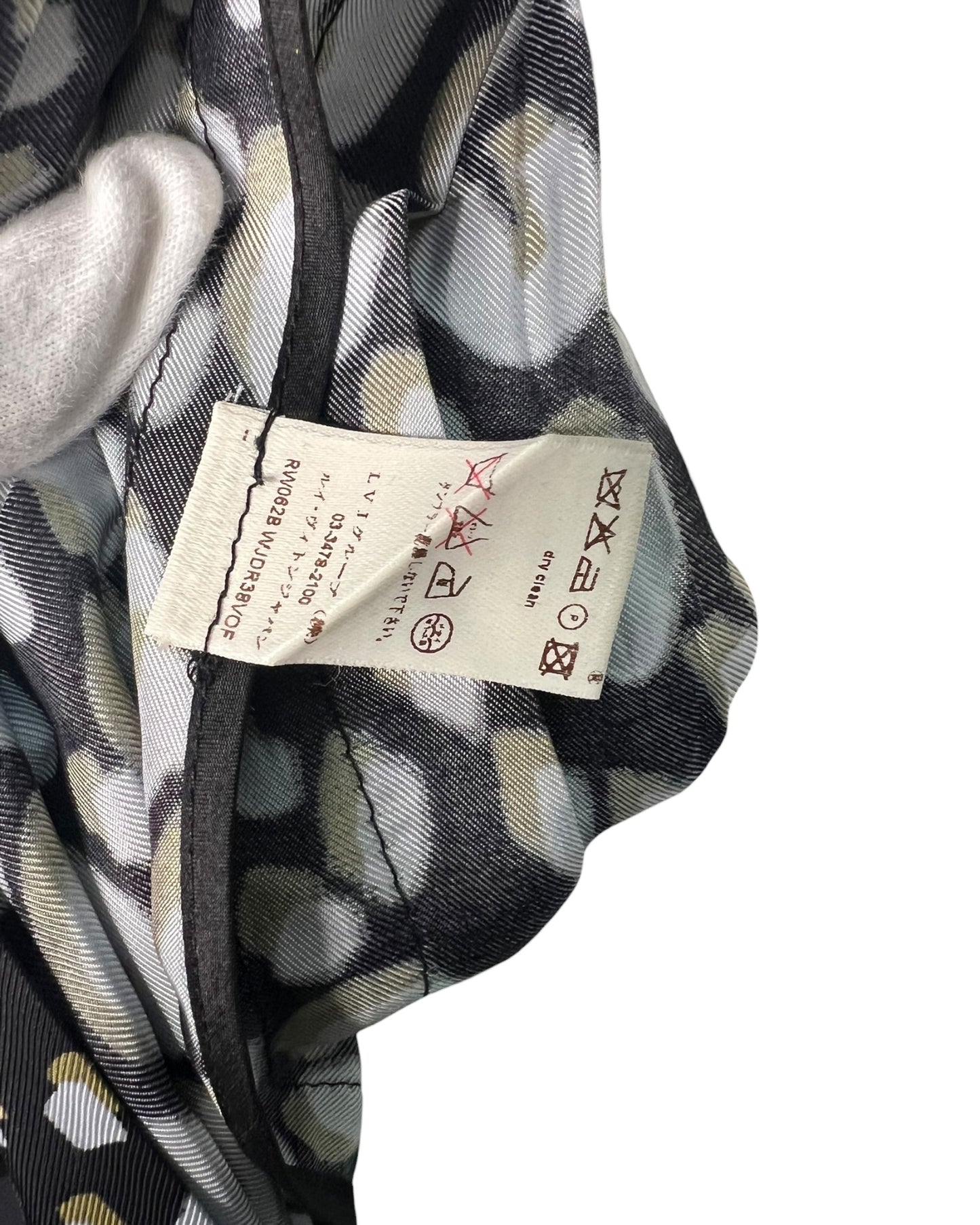 Louis Vuitton Printed Silk Sleeveless Bow Tie Midi Dress